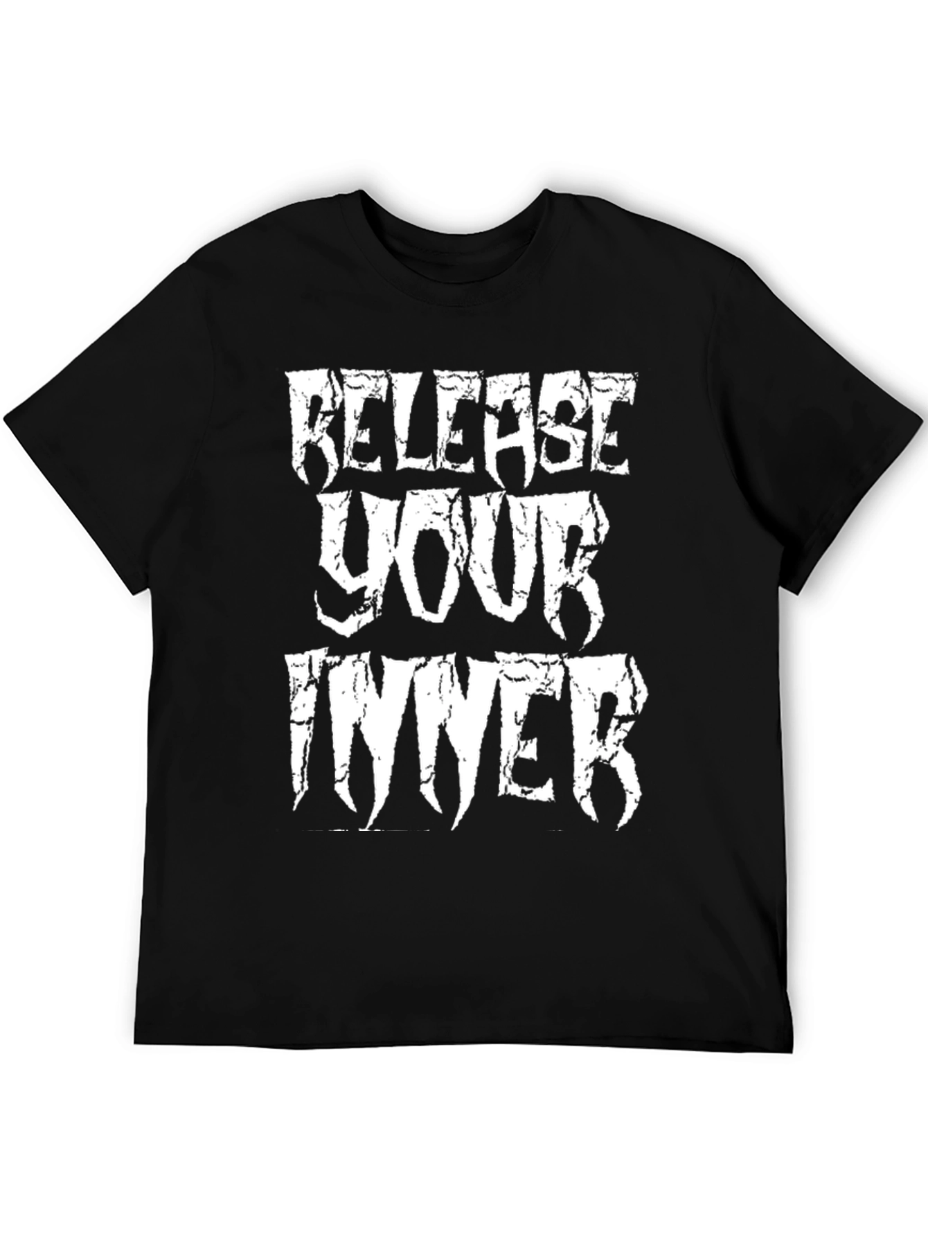 Black Release Your Inner T-Shirt - Bold Graphic Tee view 5