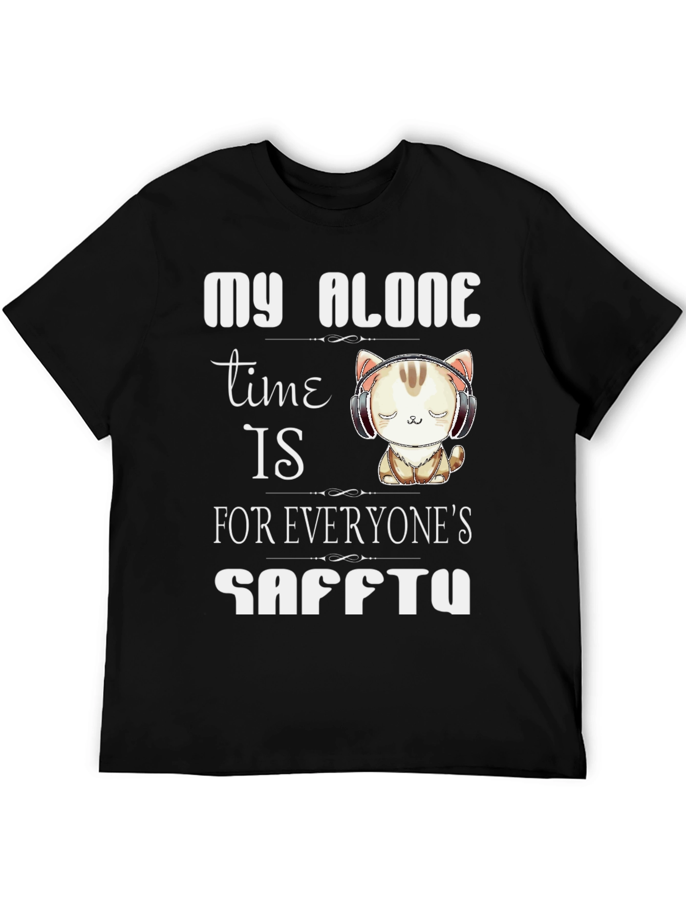 Black My Alone Time T-Shirt view 5
