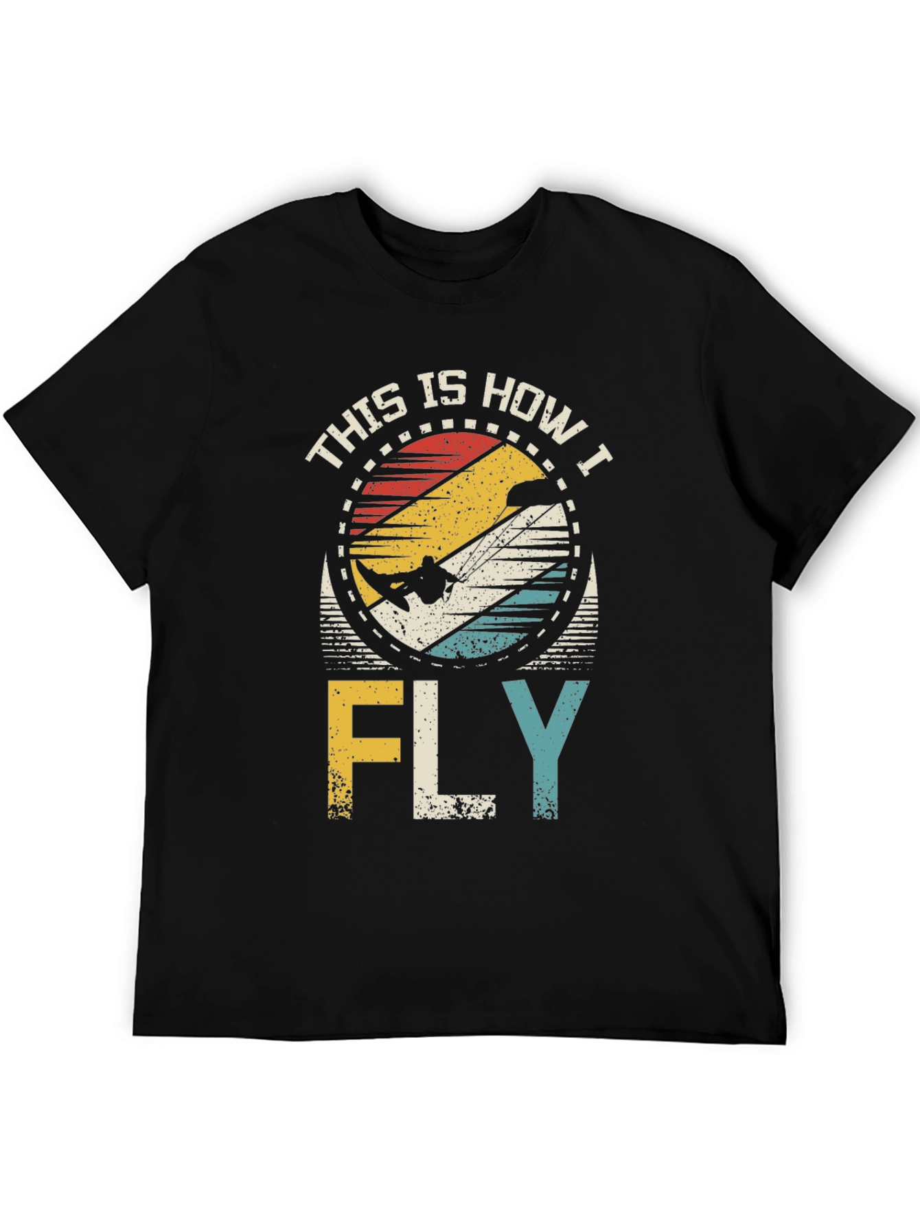 Black This Is How I Fly Retro T-Shirt view 5