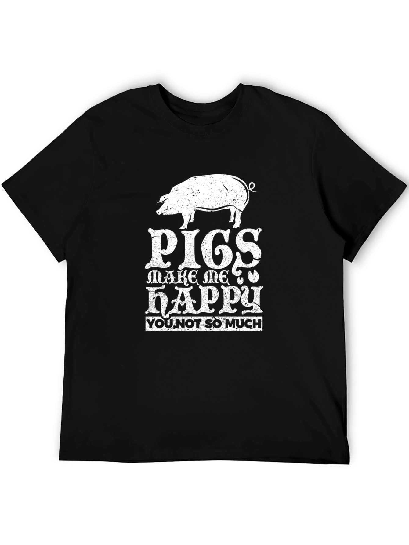 Black Pigs Make Me Happy Graphic Tee view 5