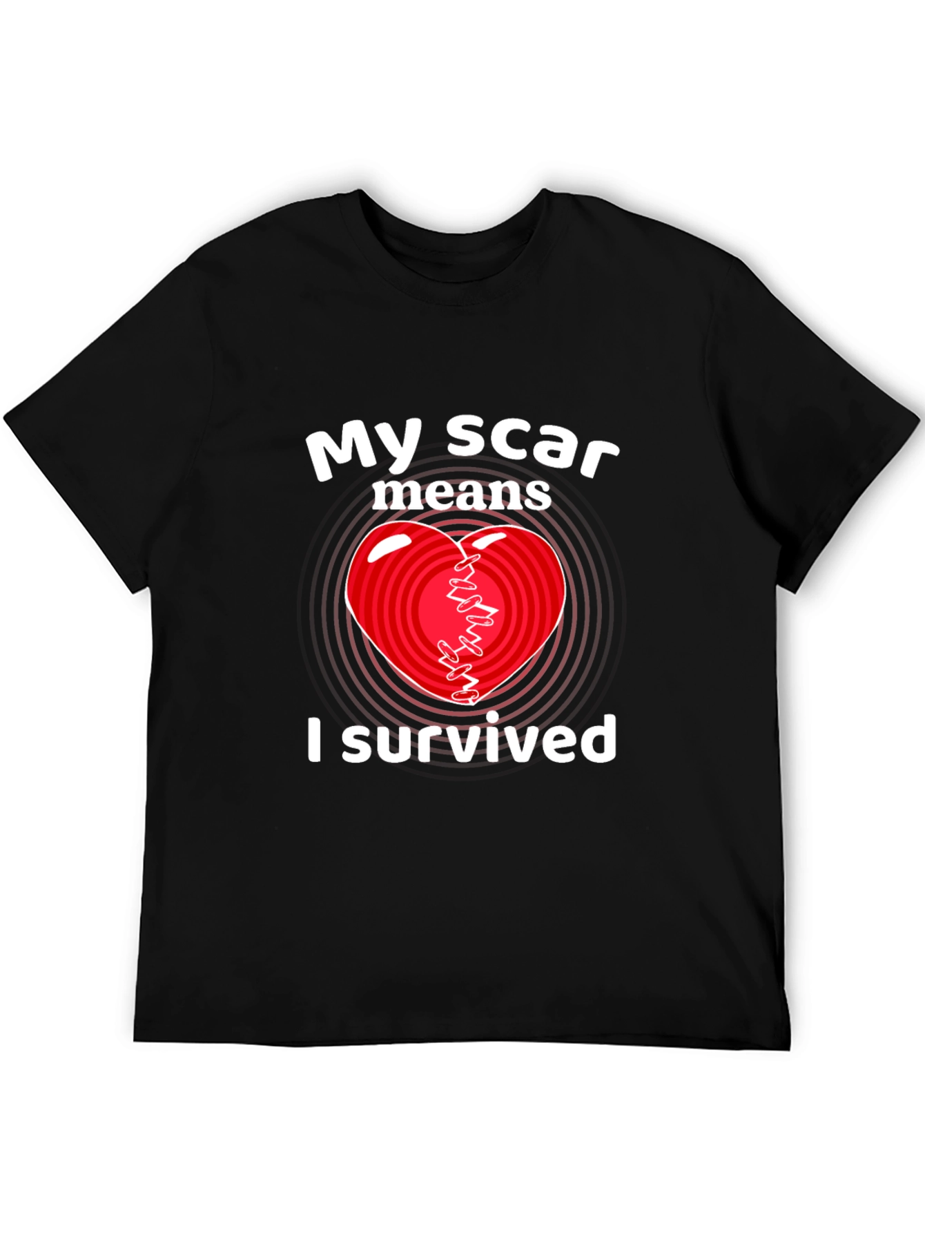 Black My Scar Means I Survived Graphic Tee view 5