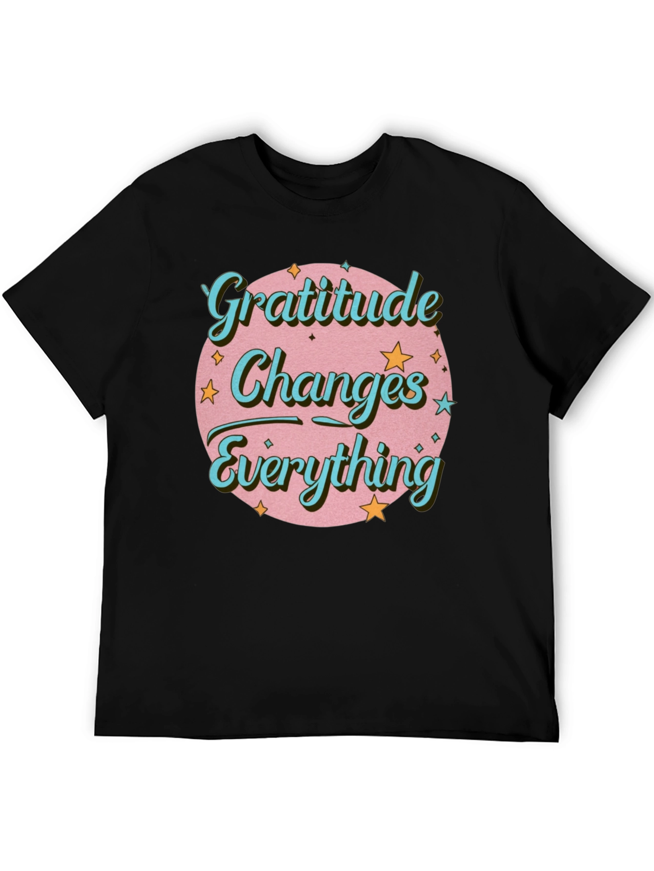 Black Gratitude Changes Everything Graphic T-Shirt view 5