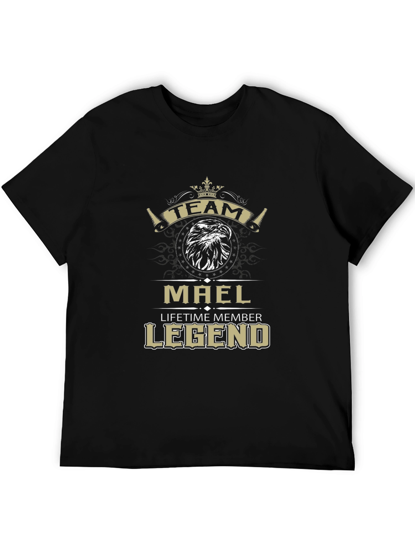 Black Mael Team Legend Lifetime Member Graphic T-Shirt view 5