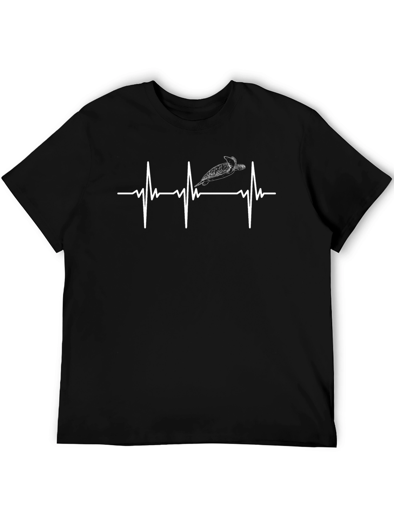 Black Turtle Heartbeat Graphic Tee - Black view 5