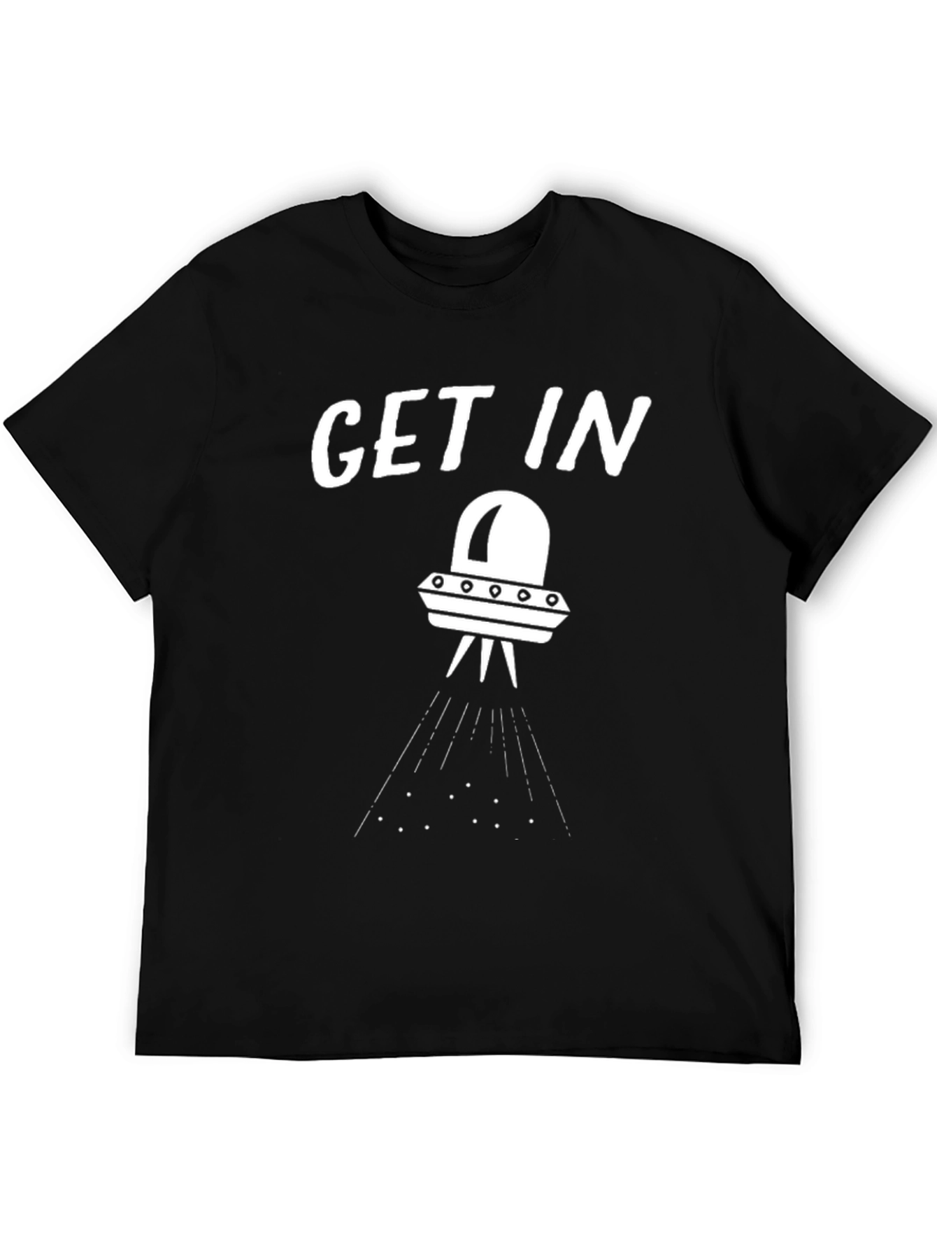Black Get In UFO Graphic T-Shirt view 5