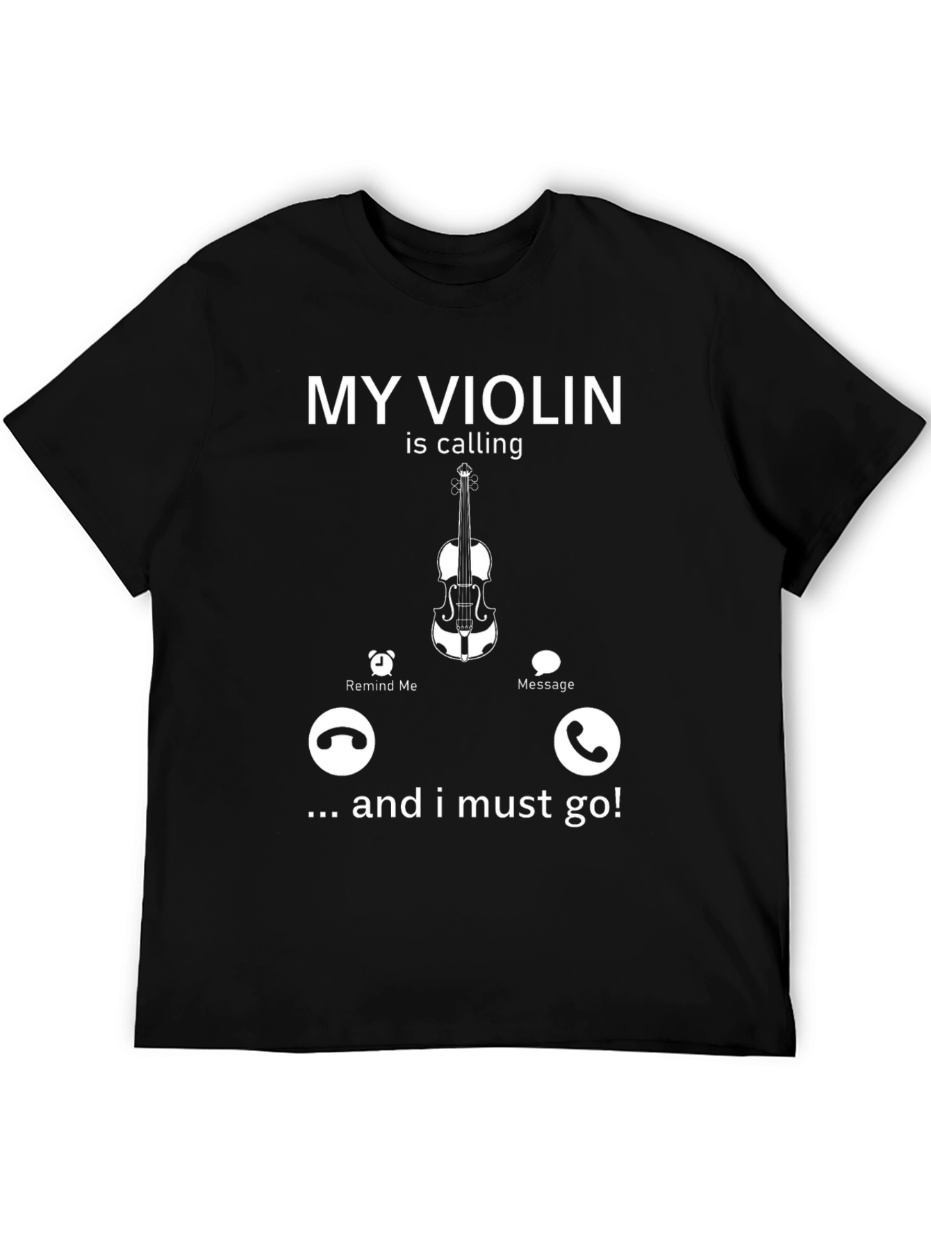 Black Violin Calling T-Shirt - Musician Gift view 5