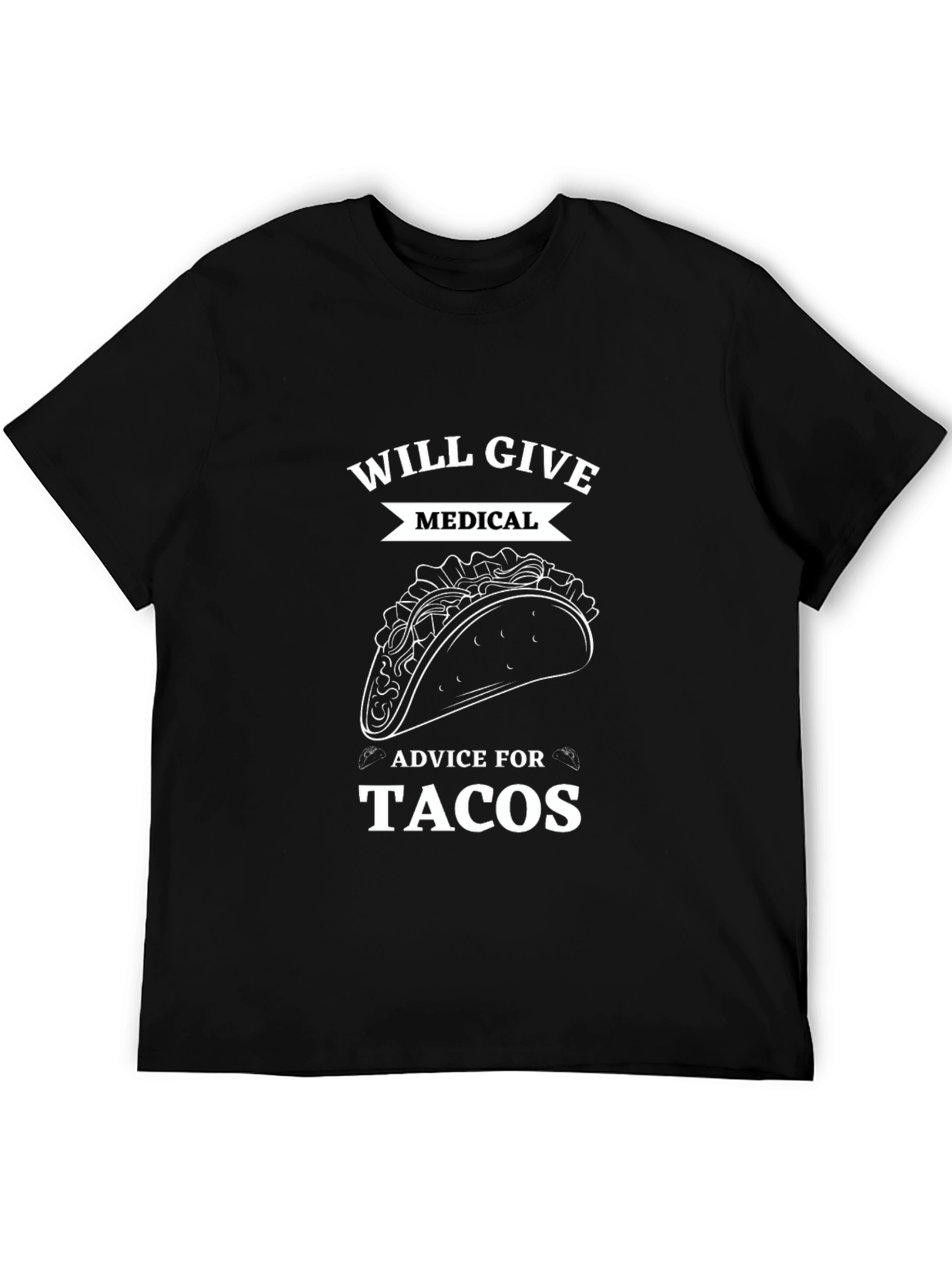 Black Taco Medical Advice T-Shirt view 5