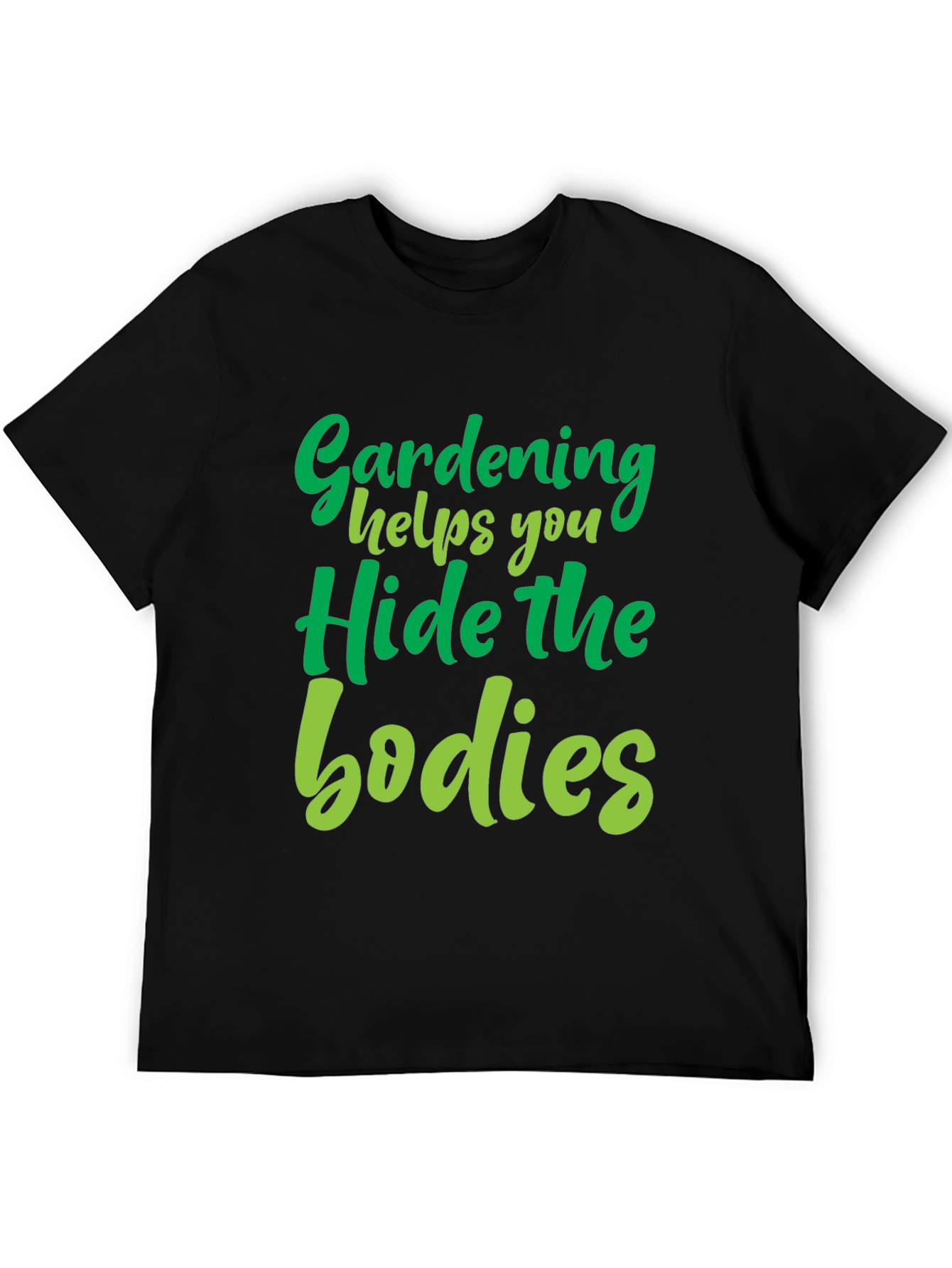 Black Gardening Hide the Bodies Graphic Novelty Tee view 5