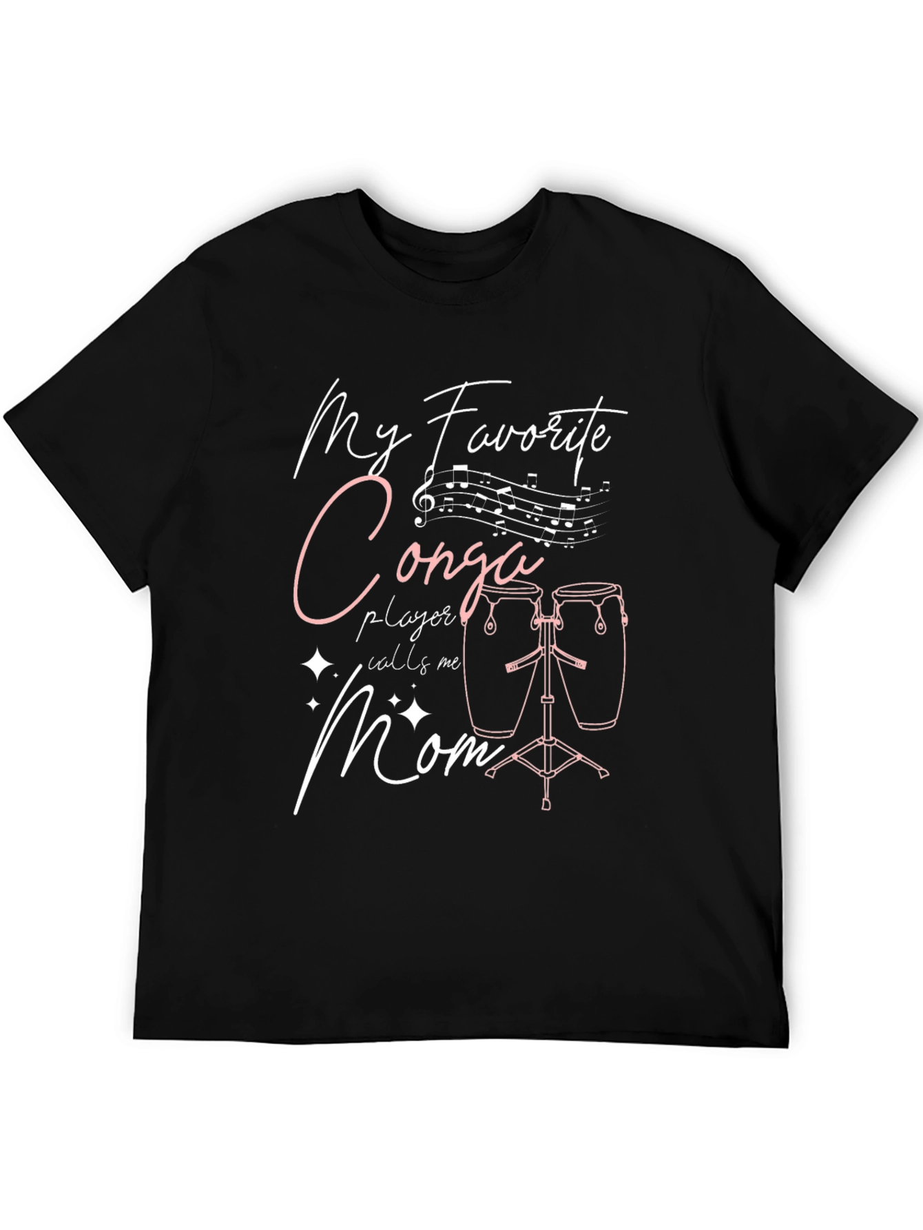Black My Favorite Conga Player Calls Me Mom T-Shirt view 5