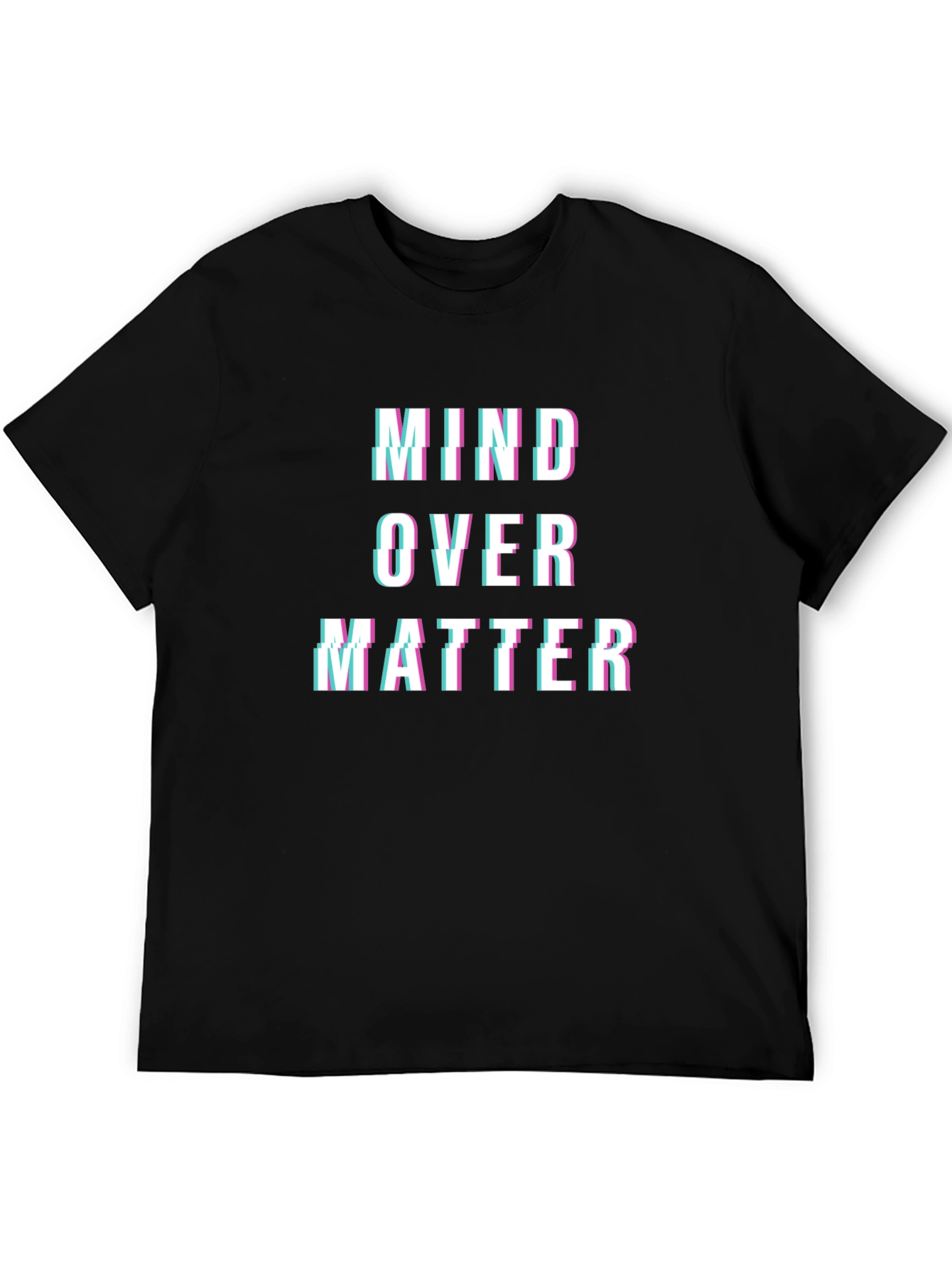 Black Mind Over Matter Glitch T-Shirt view 5