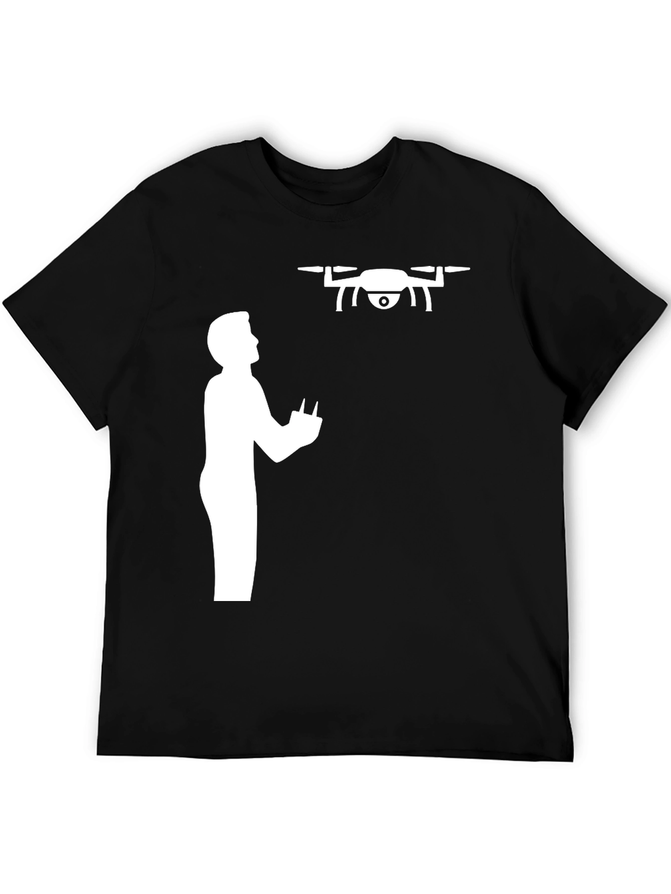 Black Drone Pilot T-Shirt - Black view 5