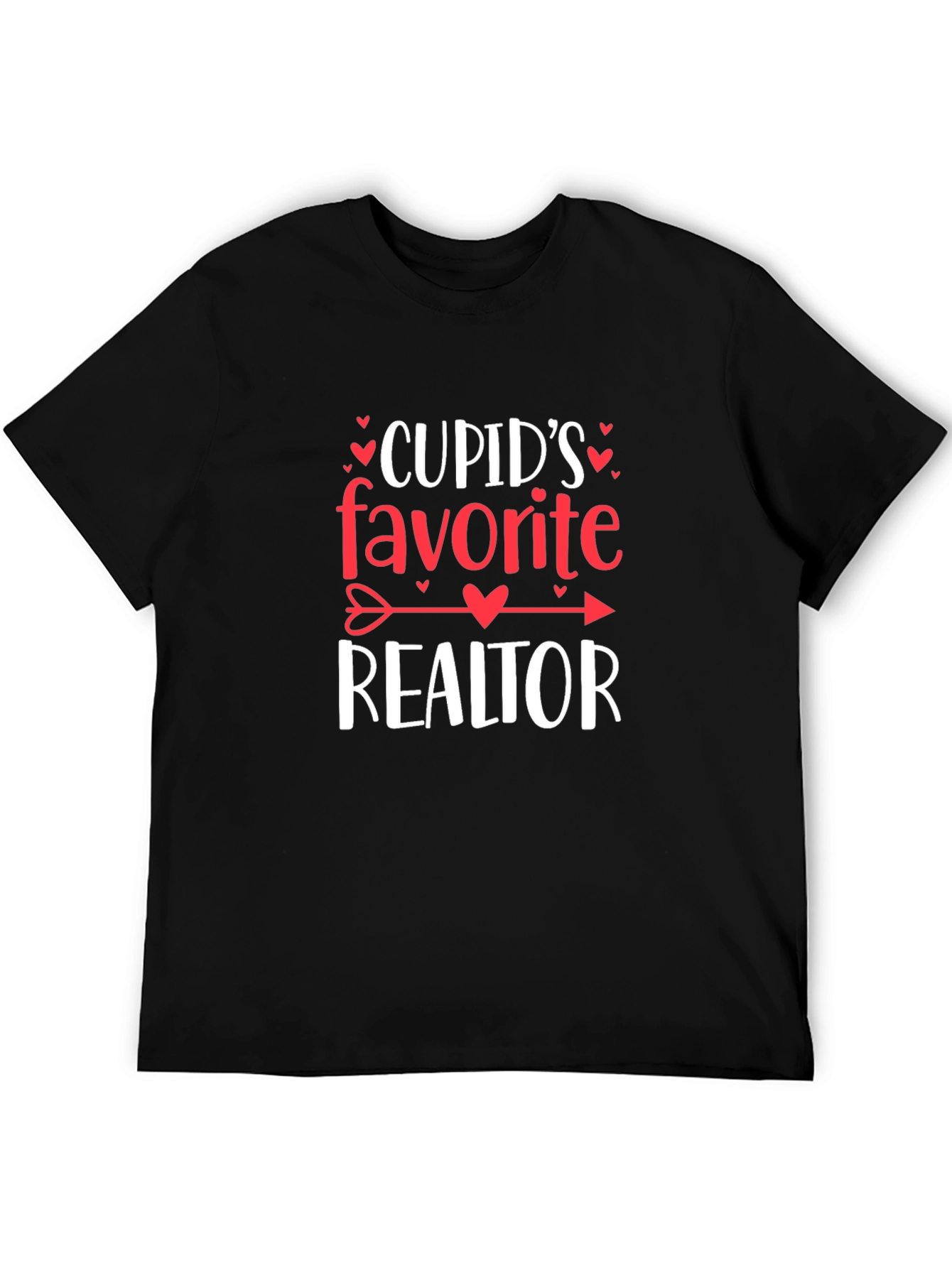 Black Cupid's Favorite Realtor T-Shirt Valentine's Day view 5