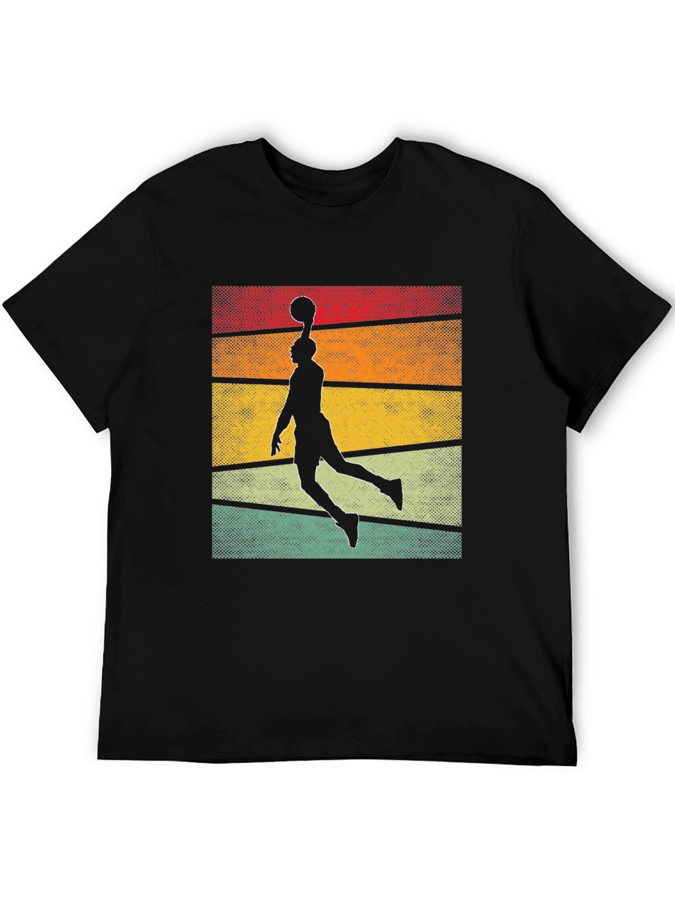 Black Vintage Basketball Player Graphic Tee view 5