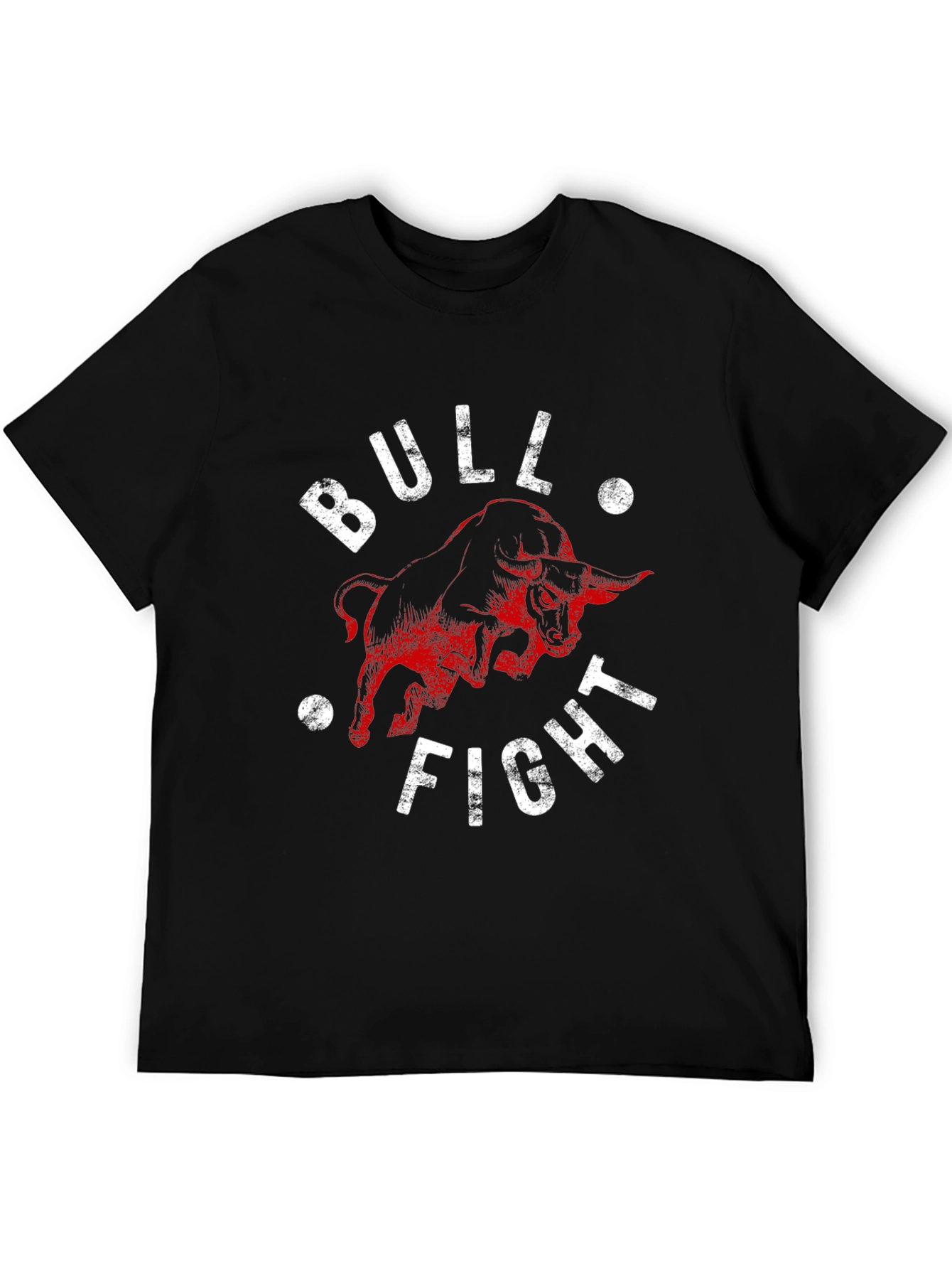 Black Bull Fight Graphic Tee - Bold & Unique Black T-Shirt view 5