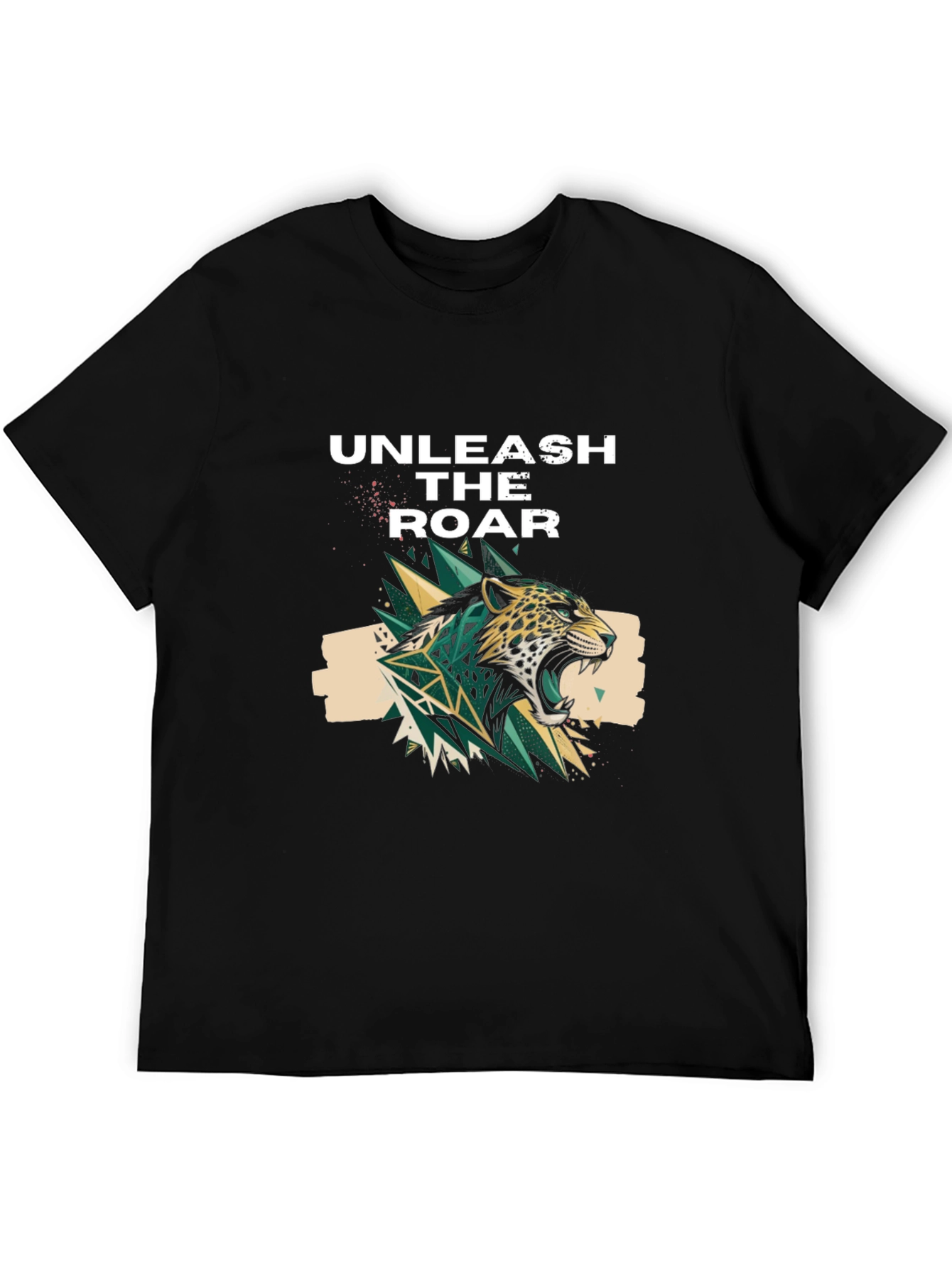 Black Unleash the Roar Graphic Print T-Shirt view 5