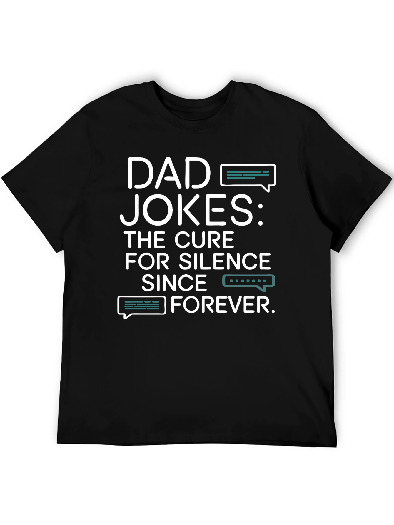 Black Dad Jokes: Cure for Silence Black T-Shirt view 5