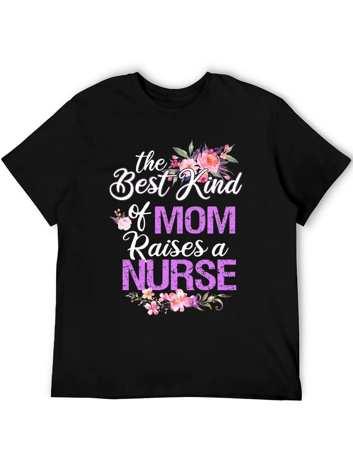 Black Best Kind of Mom Nurse T-Shirt view 5