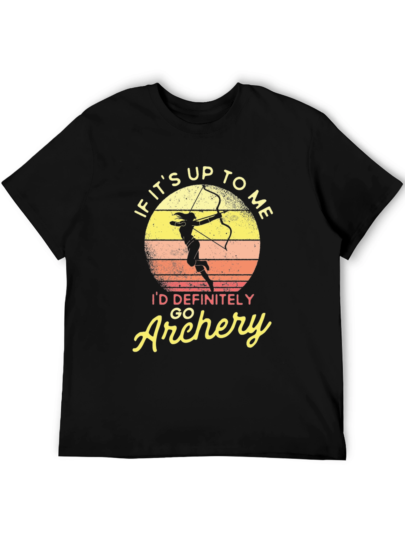 Black Archery T-Shirt - If It's Up To Me Archery Tee view 5