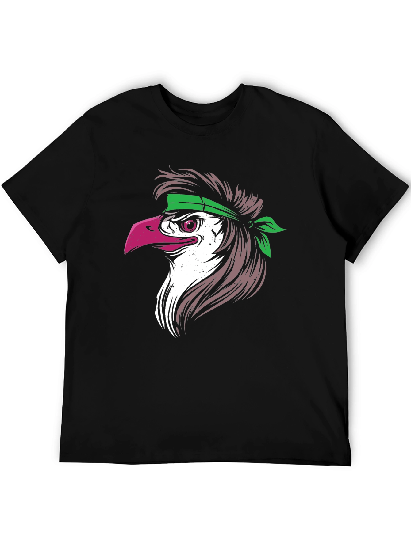 Black Eagle Head Graphic T-Shirt - Black view 5
