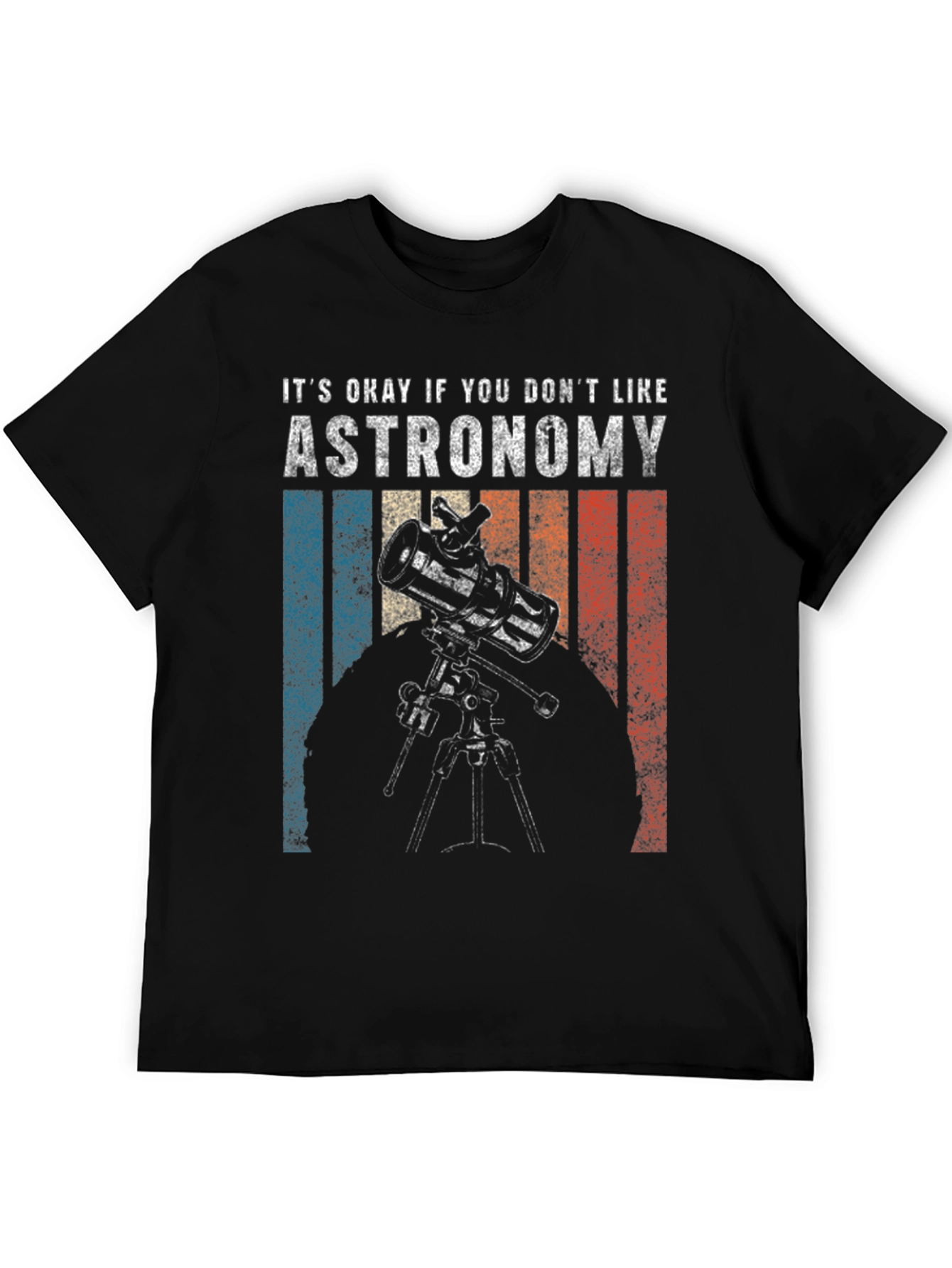 Black Astronomy Graphic Tee - Men's Black T-Shirt view 5