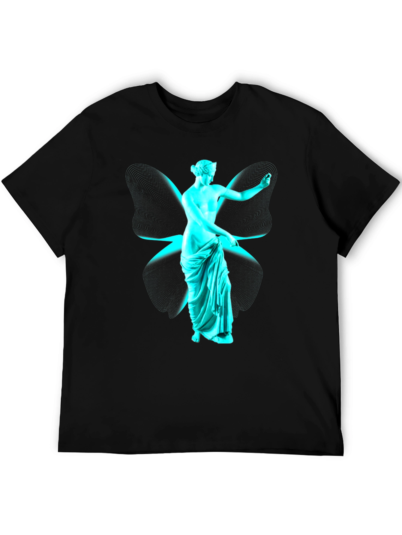 Black Statue Graphic Print T-Shirt view 5