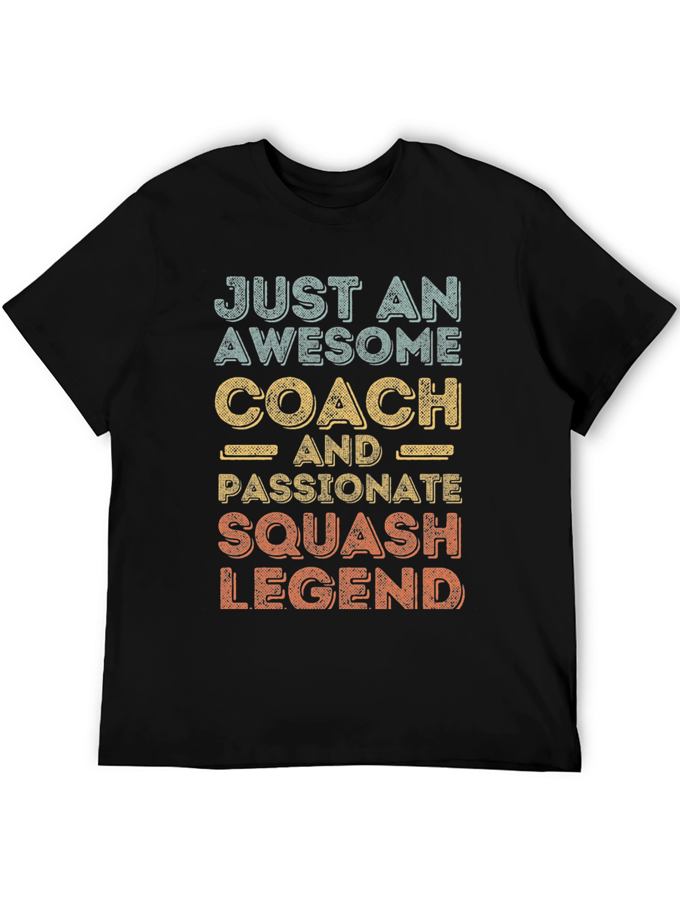 Black Awesome Squash Coach Legend Tee view 5