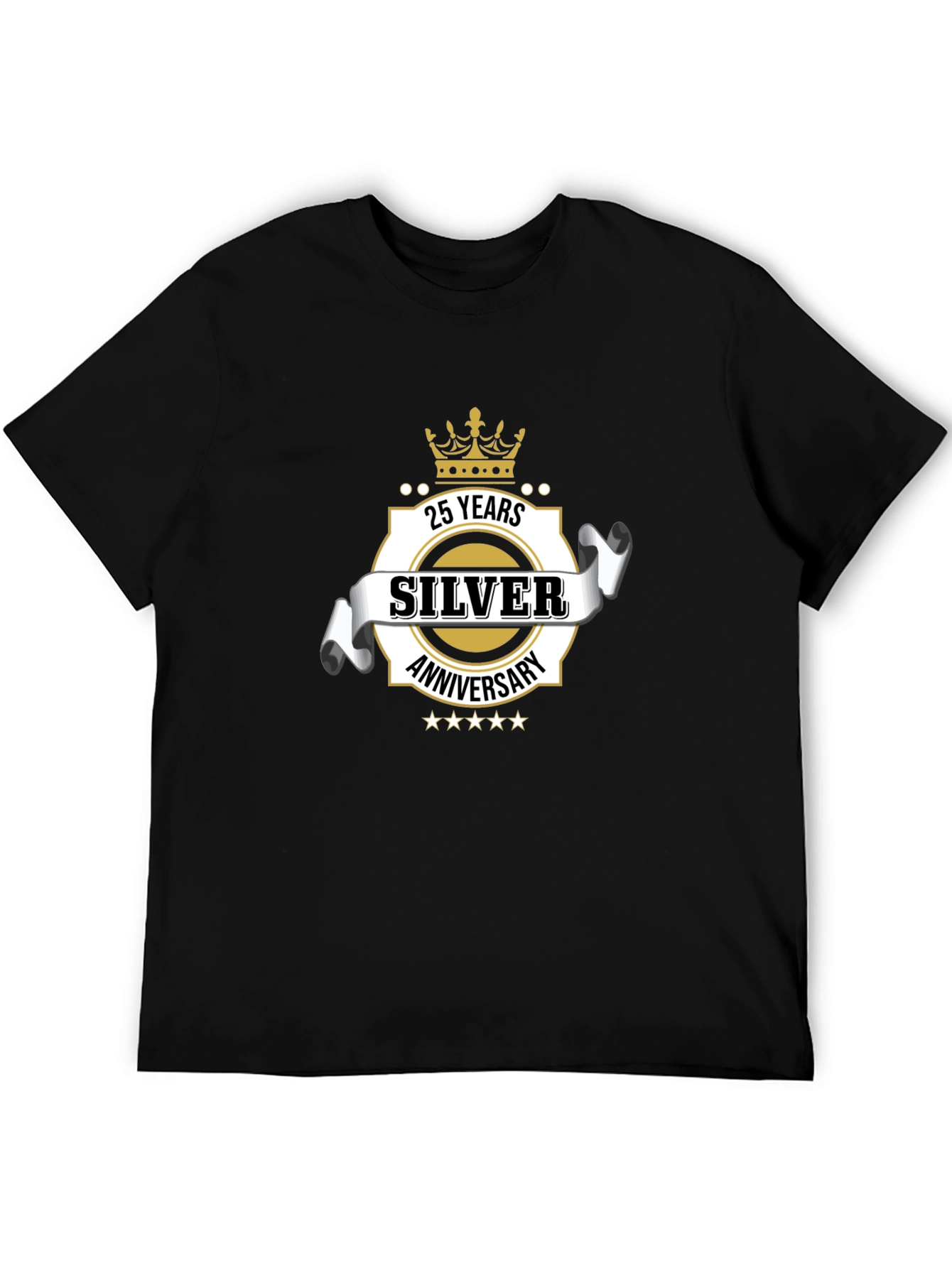 Black 25th Silver Anniversary Graphic T-Shirt view 5