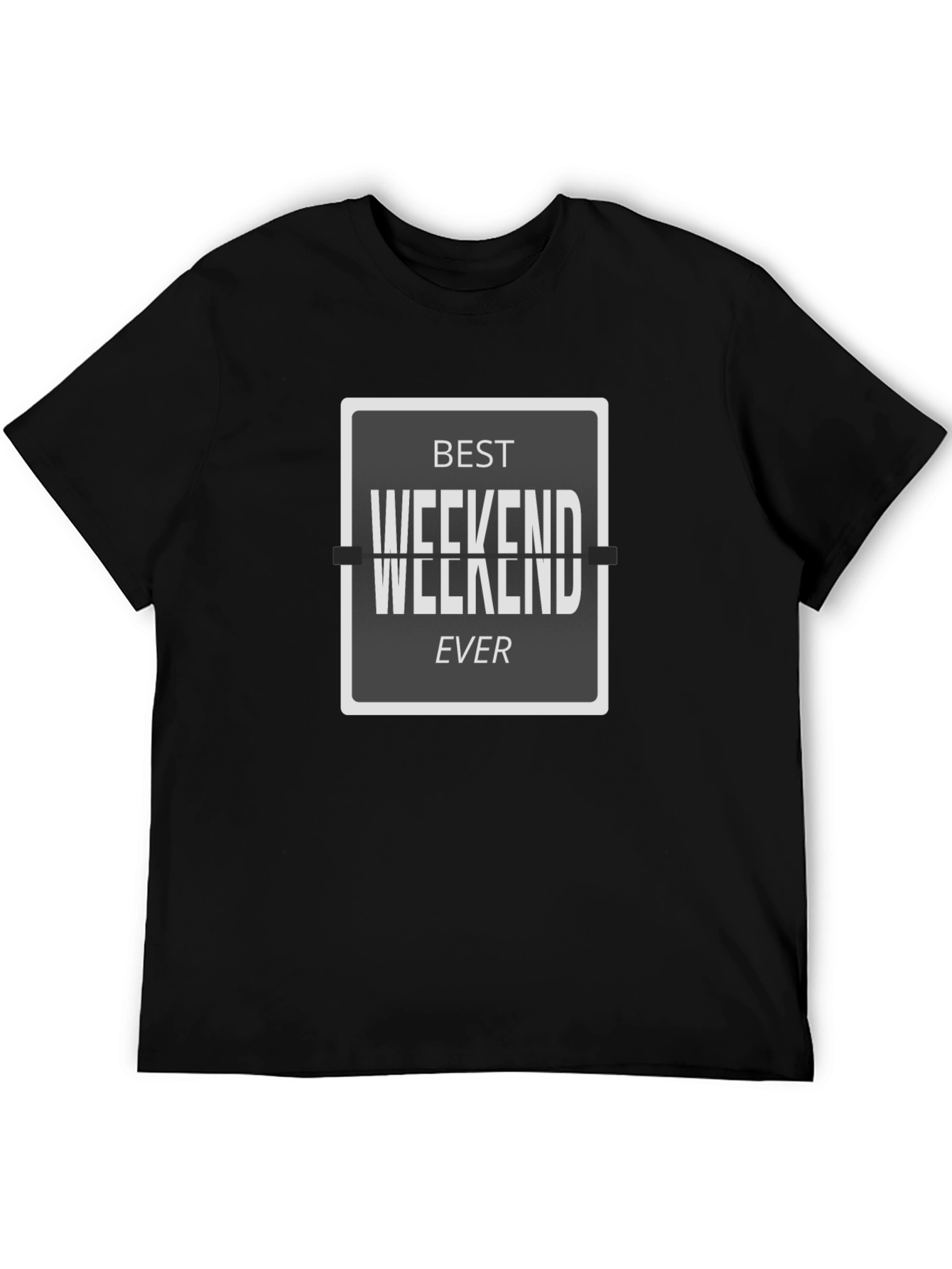 Black Best Weekend Ever Graphic Tee view 5