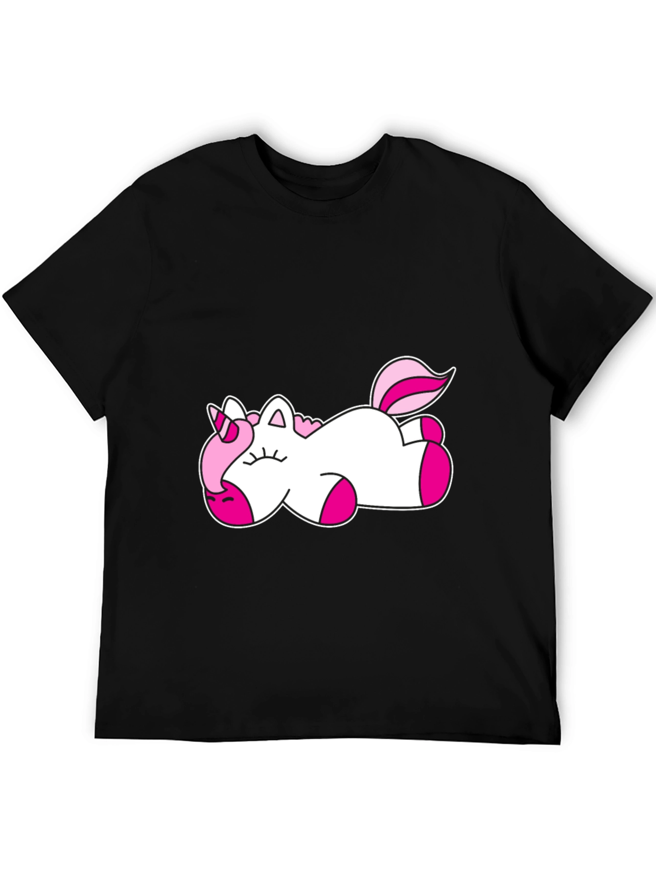 Black Unicorn Nap Black T-Shirt view 5