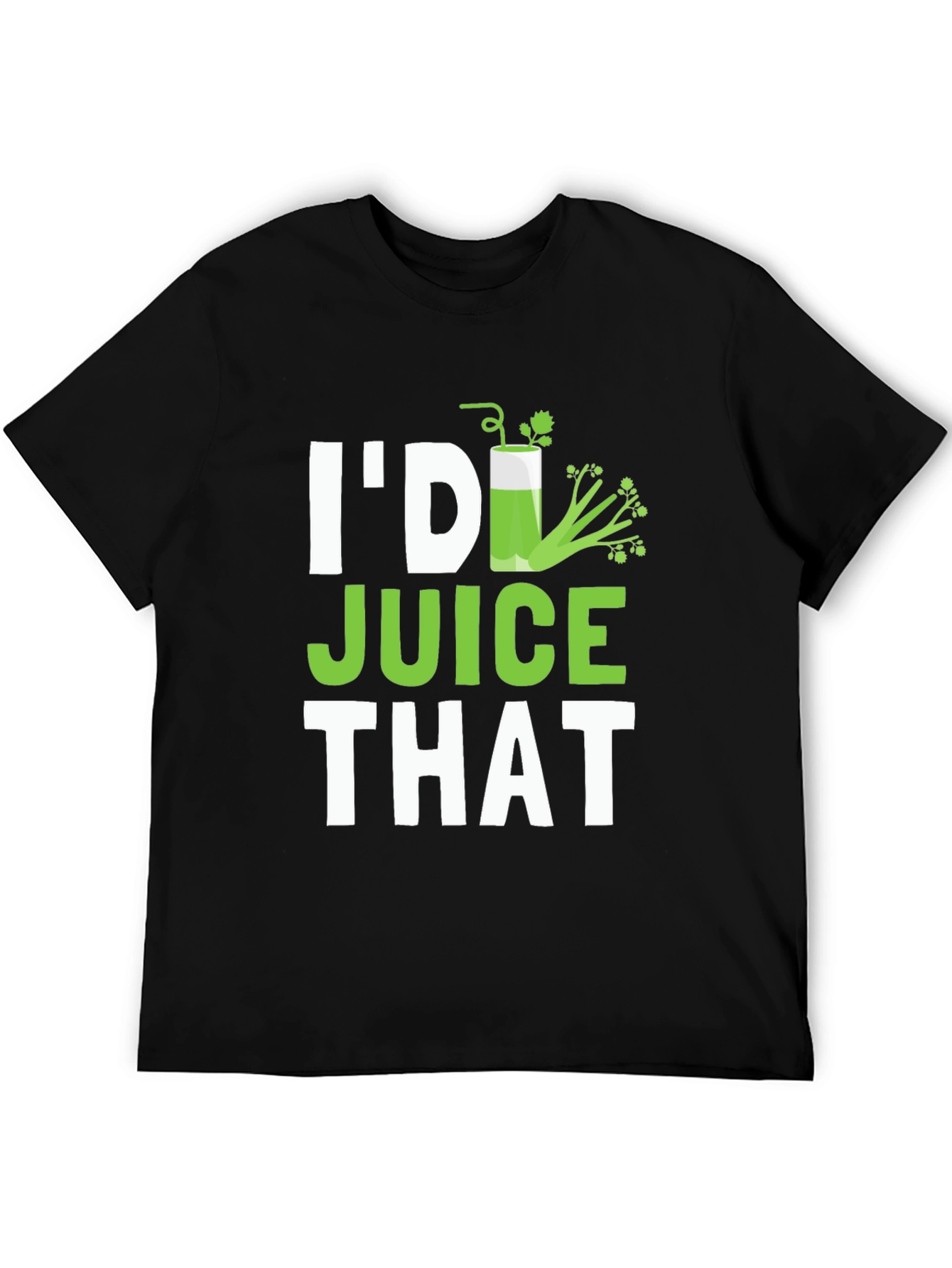 Black I'd Juice That Funny Graphic T-Shirt view 5