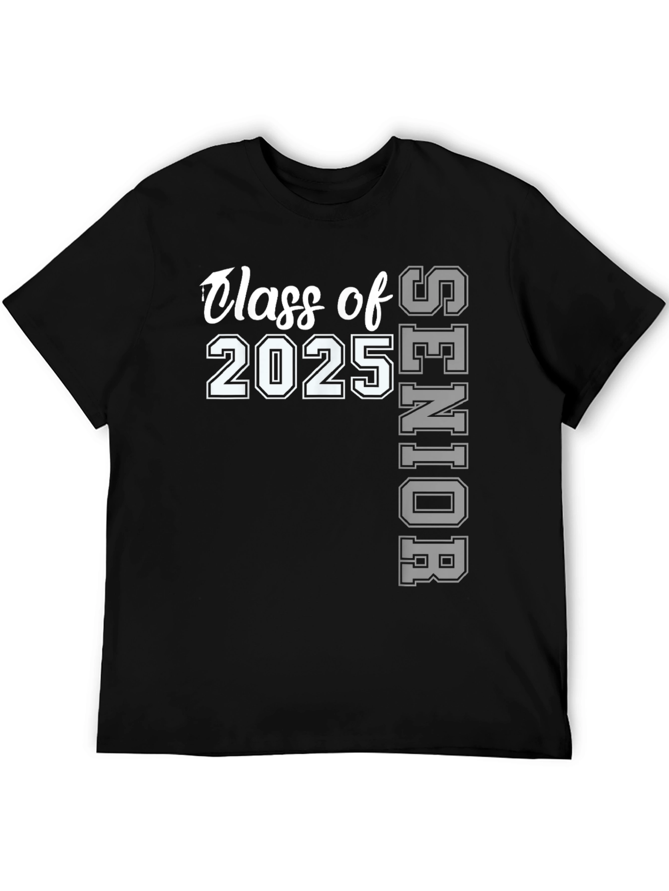 Black Class of 2025 Senior T-Shirt view 5