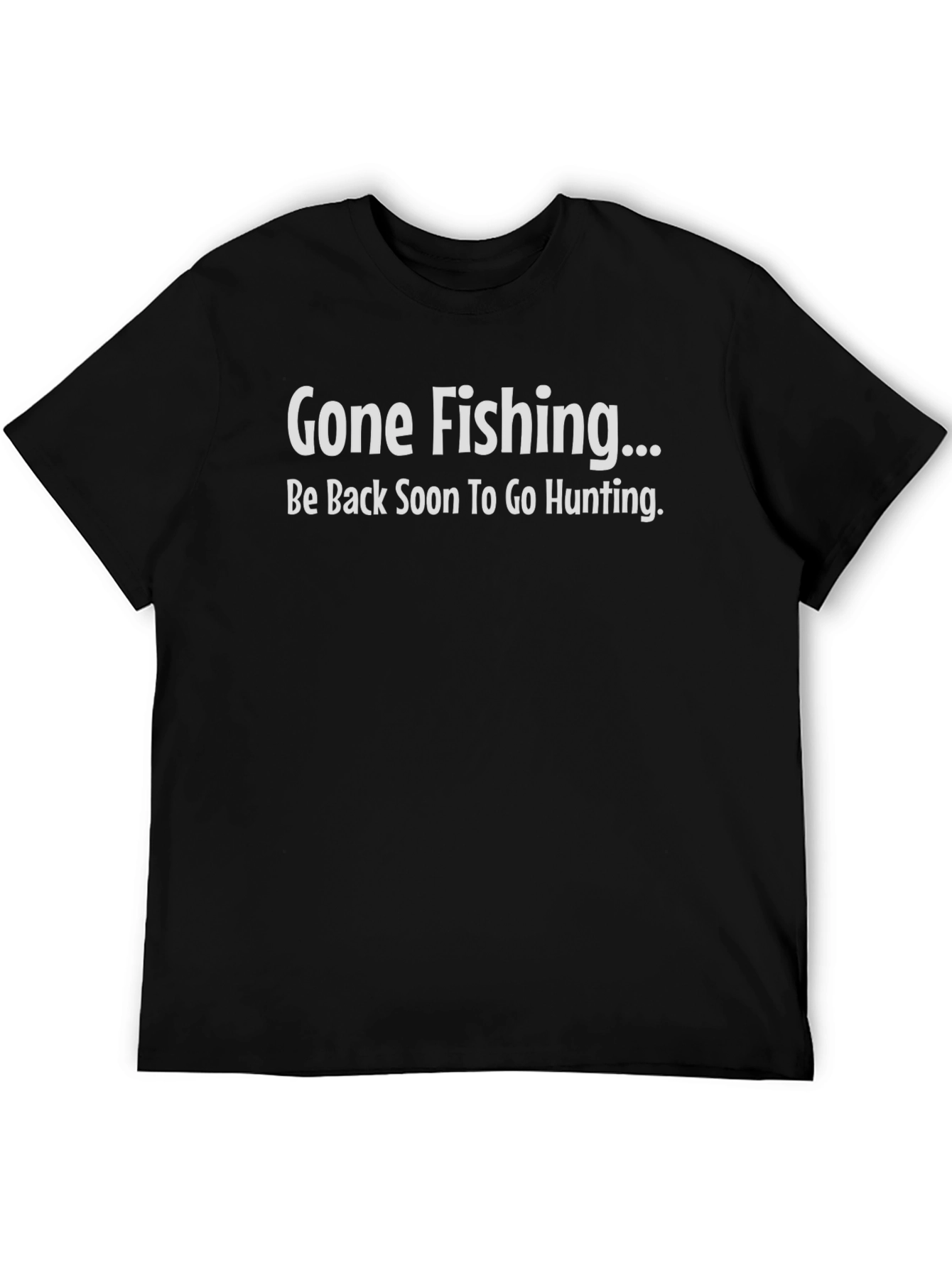 Black Gone Fishing, Back to Hunting T-Shirt view 5