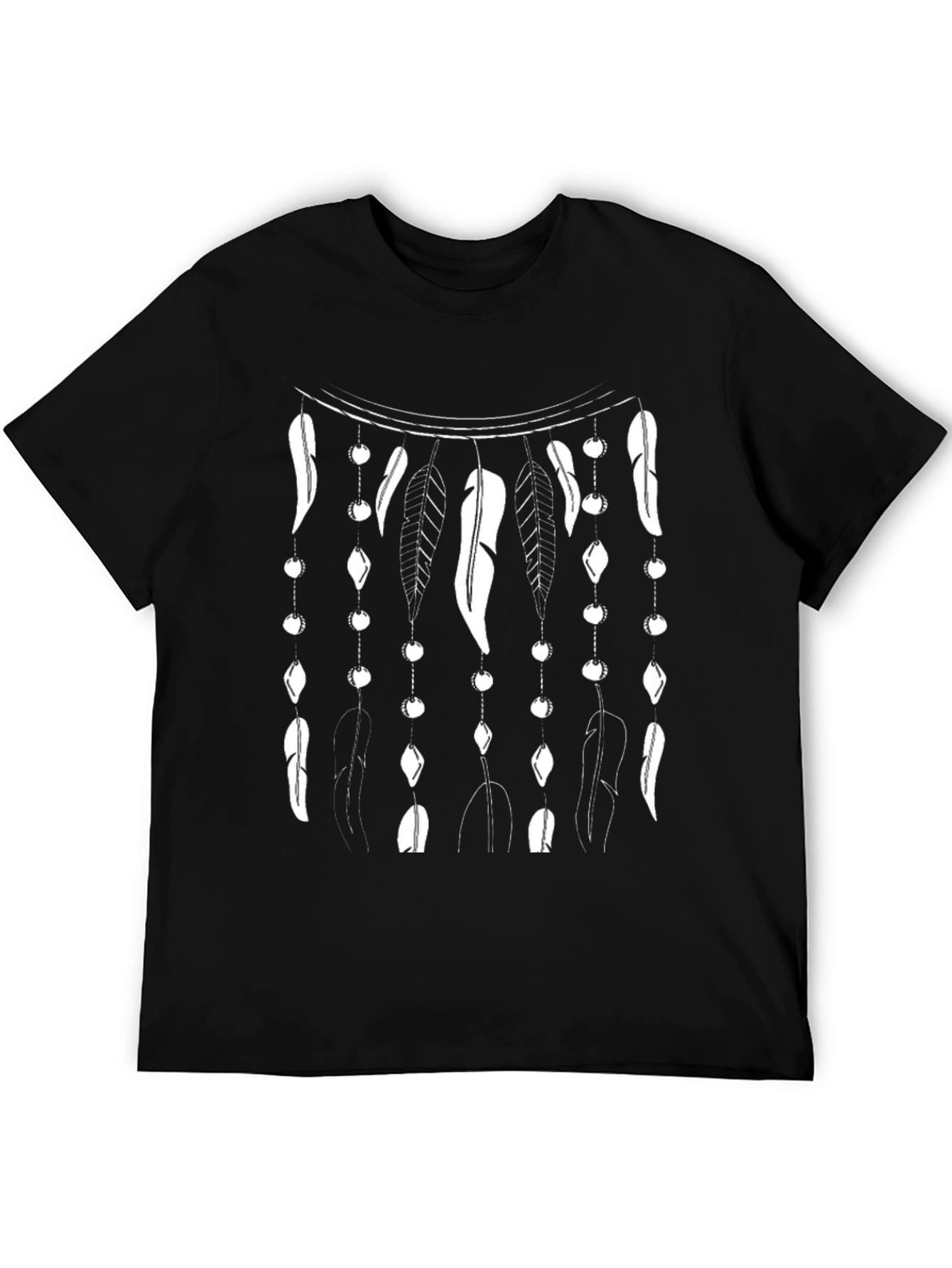 Black Dreamcatcher Graphic Tee - Black Cotton Blend view 5