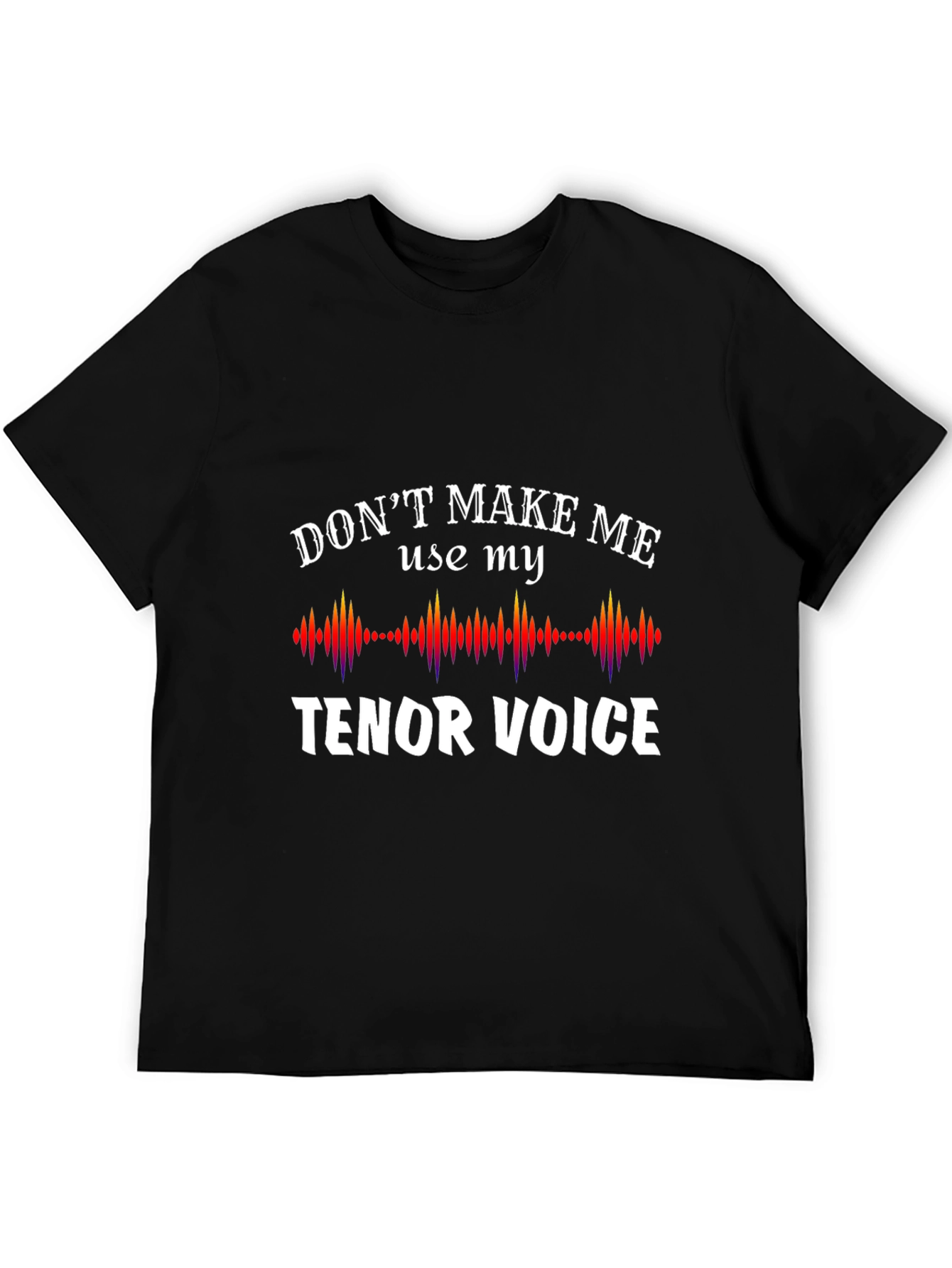 Black Tenor Voice Graphic Tee - Funny Music Lover Shirt view 5