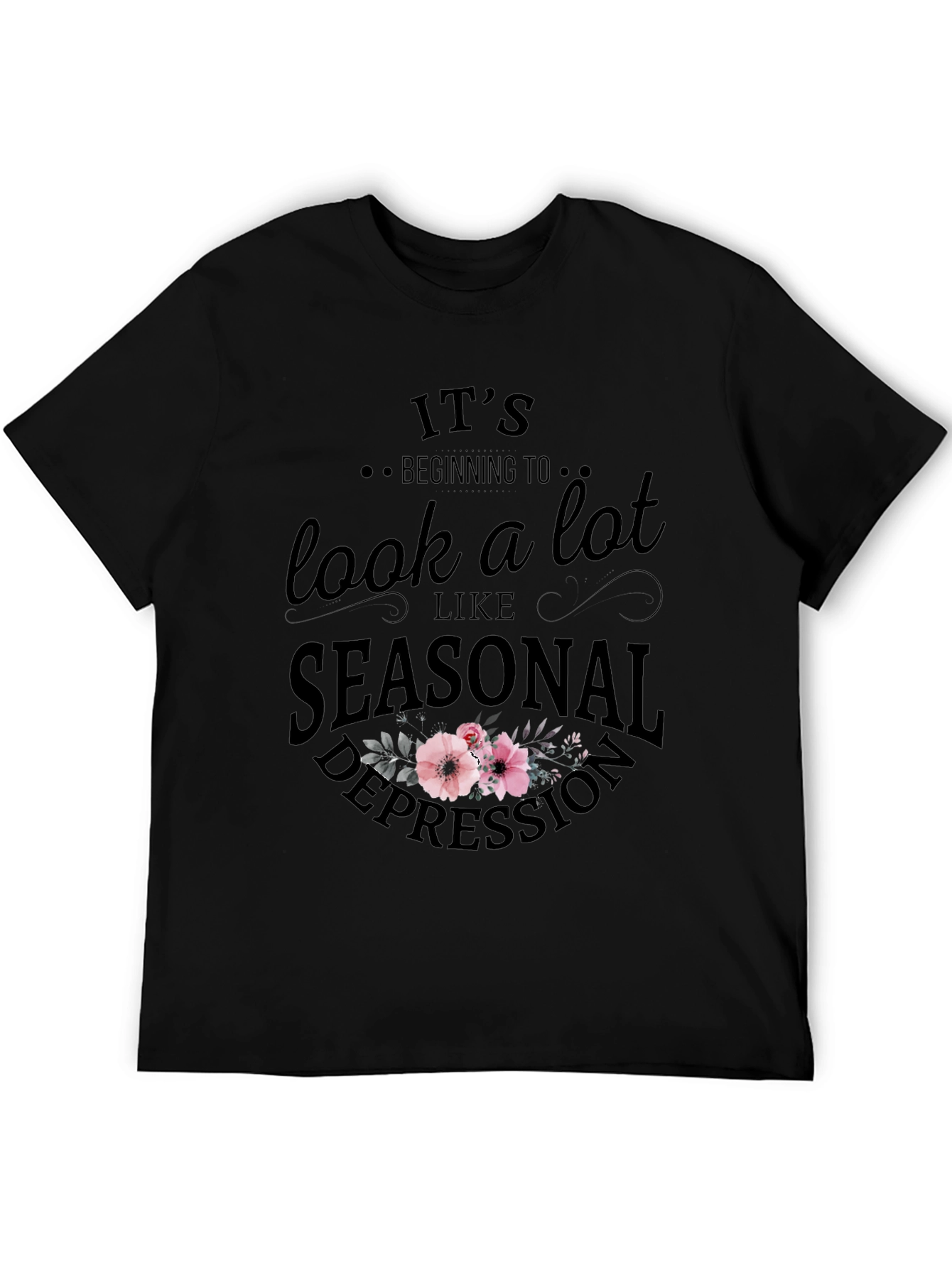 Black Seasonal Depression Graphic T-Shirt view 5