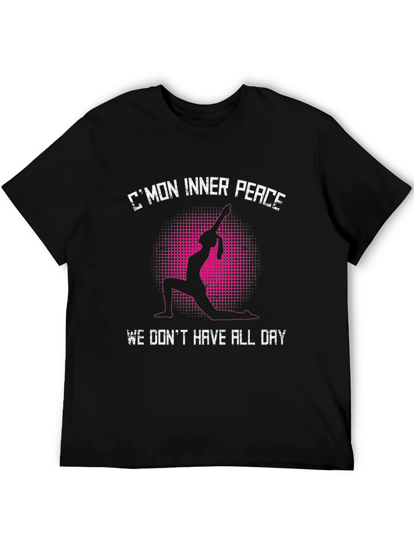 Black Yoga Inner Peace Black T-Shirt view 5