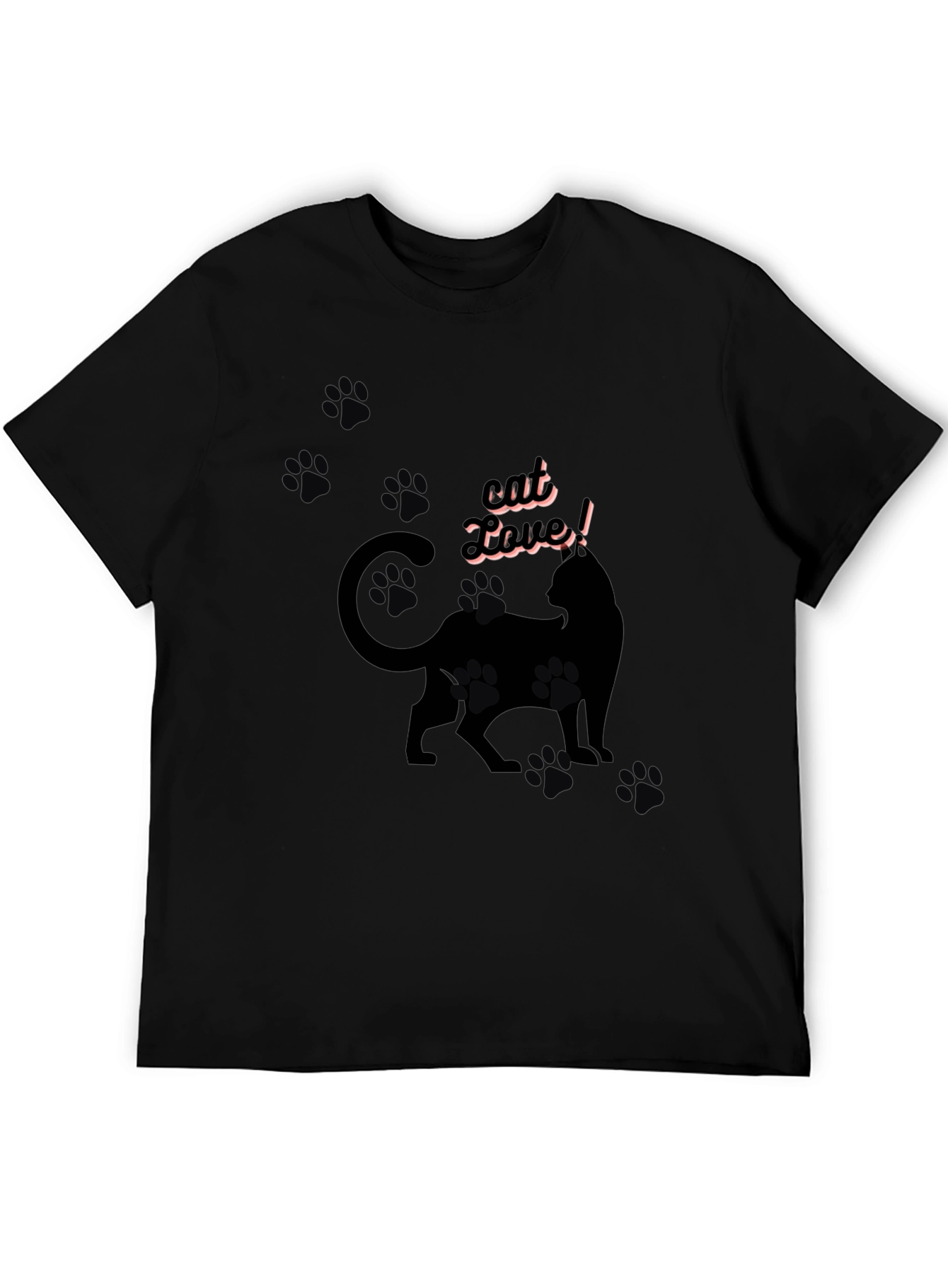 Black Cat Lover T-Shirt - Black Cat Design view 5