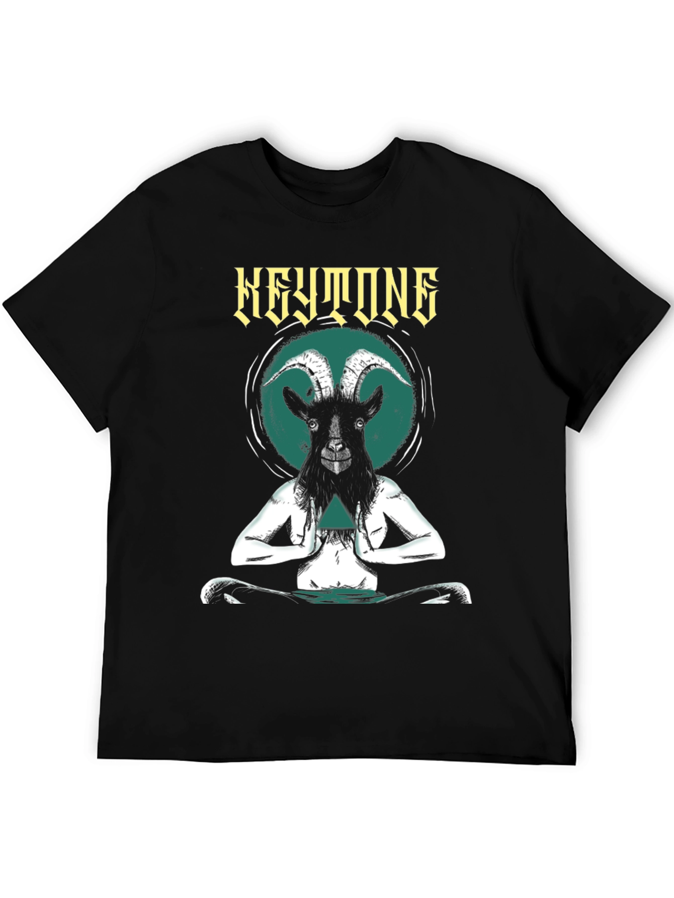Black Keystone Goat Meditation Graphic Tee - Black view 5