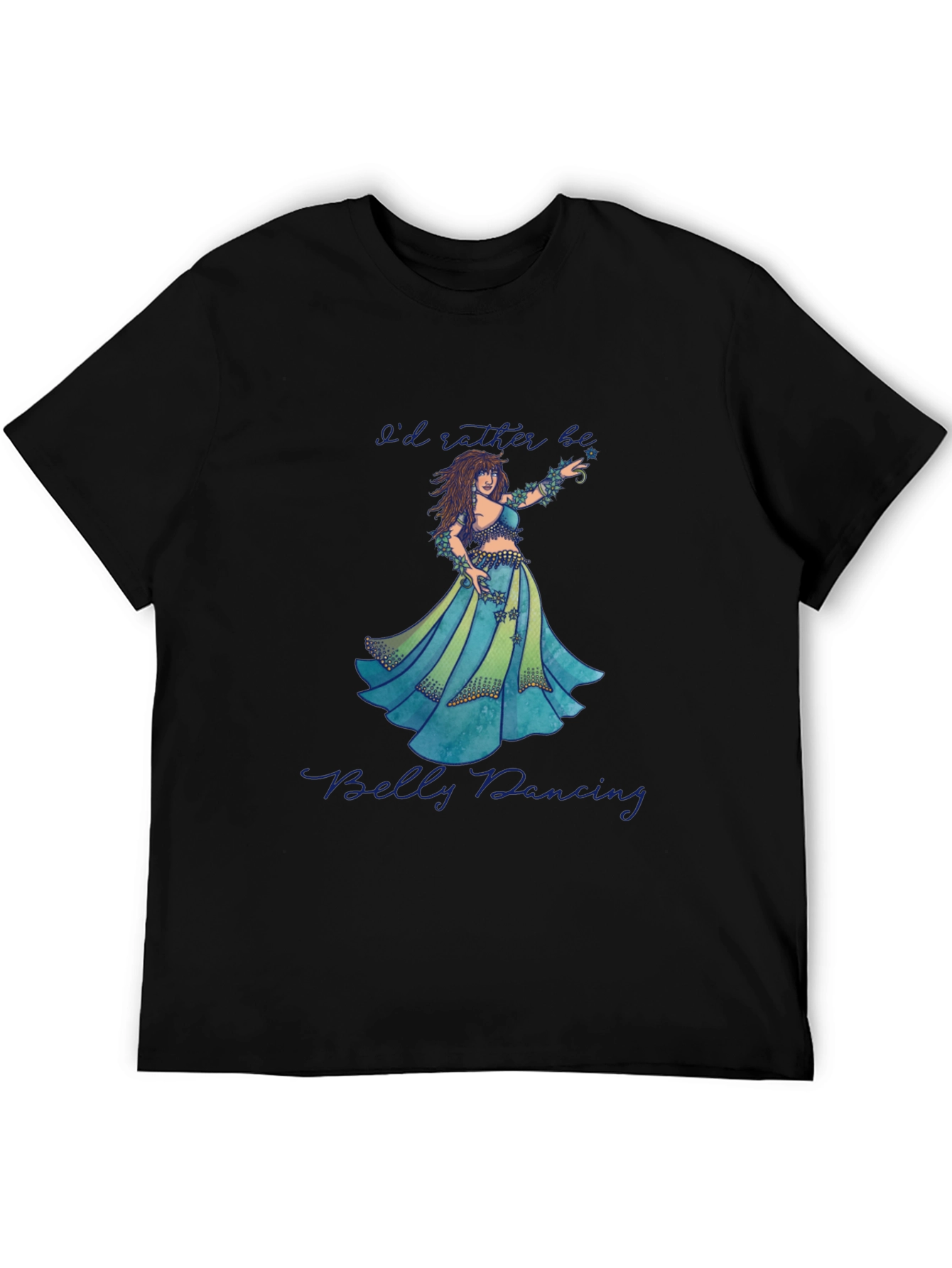Black Belly Dancing Graphic T-Shirt - Soft Cotton Tee view 5