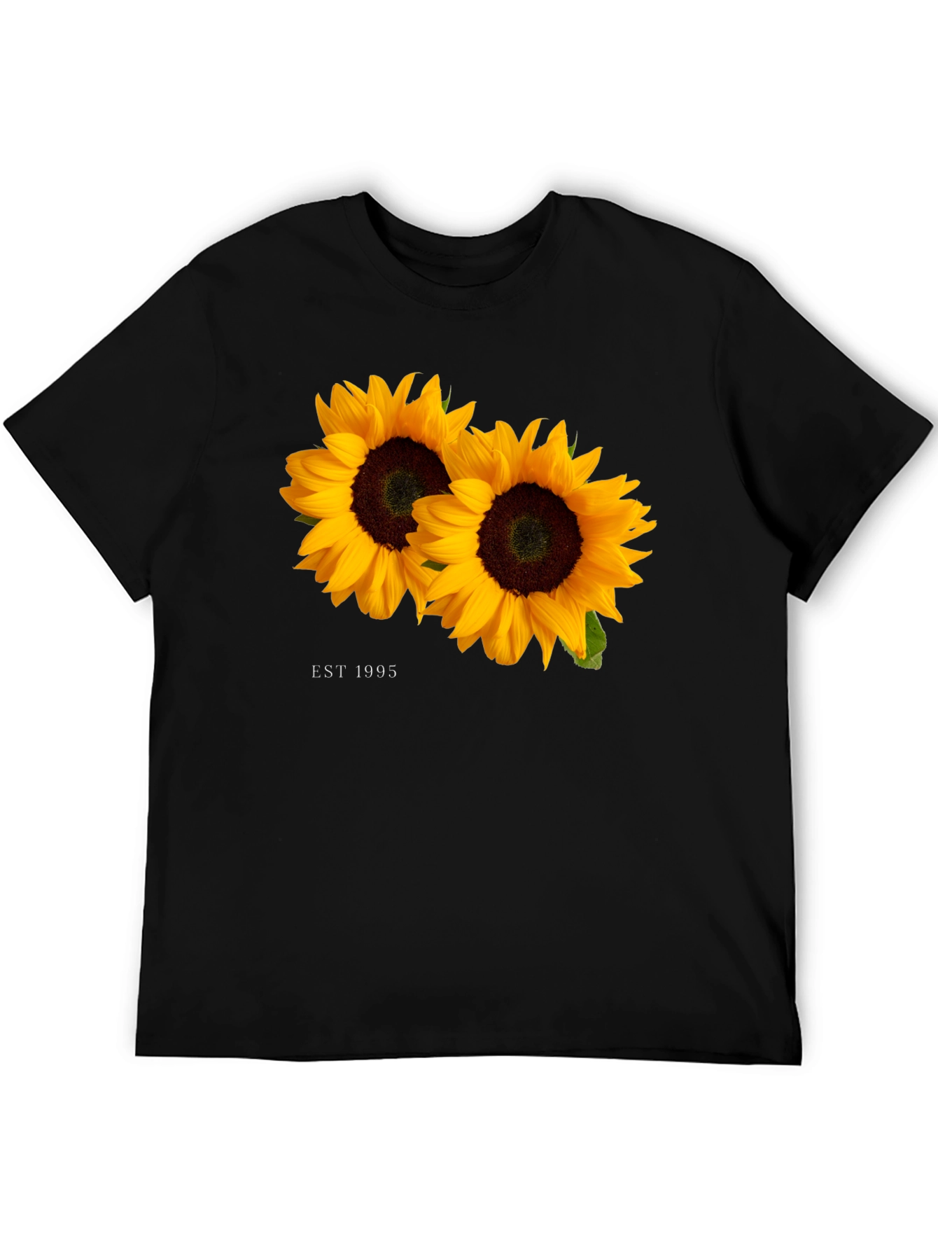 Black Sunflower Est. 1995 Black T-Shirt view 5