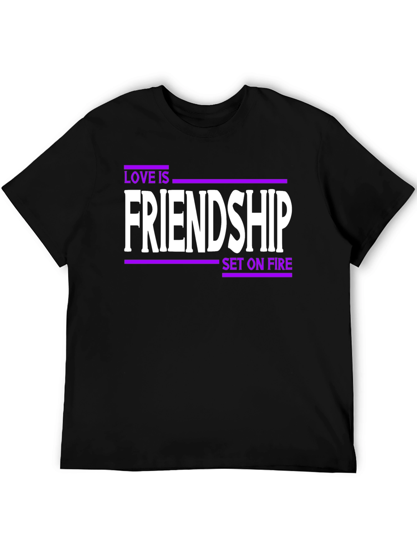 Black Friendship Set on Fire Graphic Tee view 5