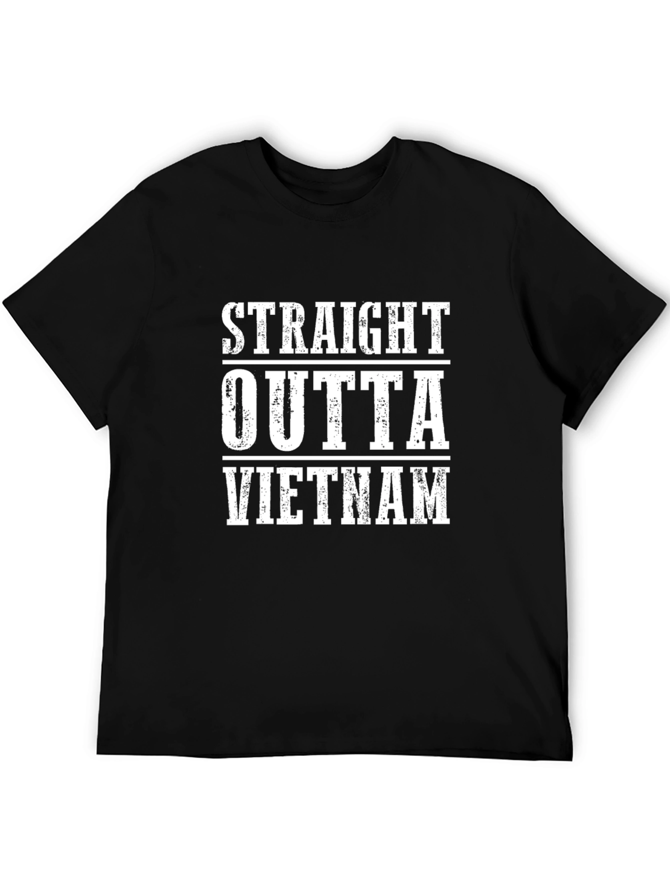 Black Straight Outta Vietnam Graphic T-Shirt view 5