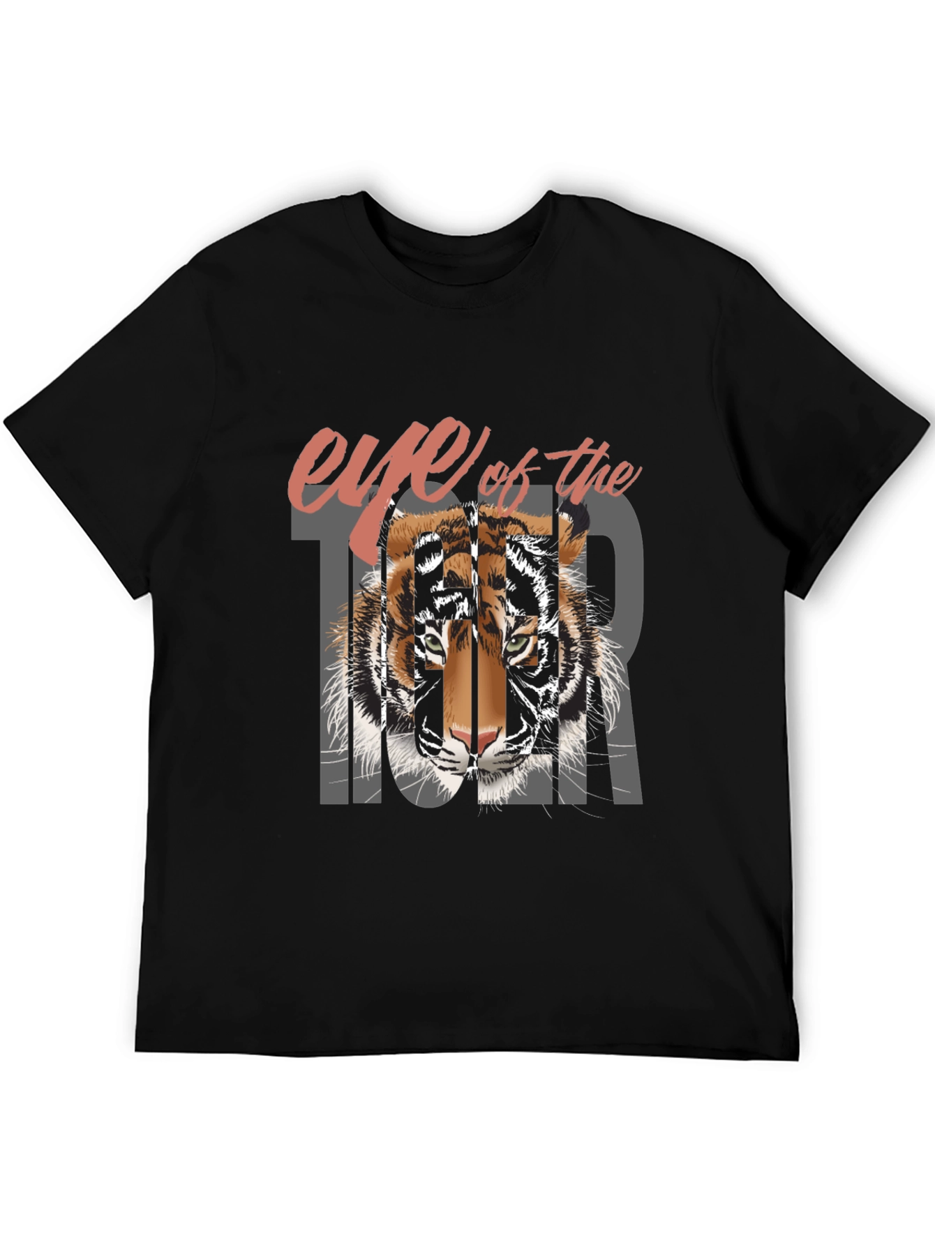Black Eye of the Tiger Graphic Tee - Cool Casual Wear view 5