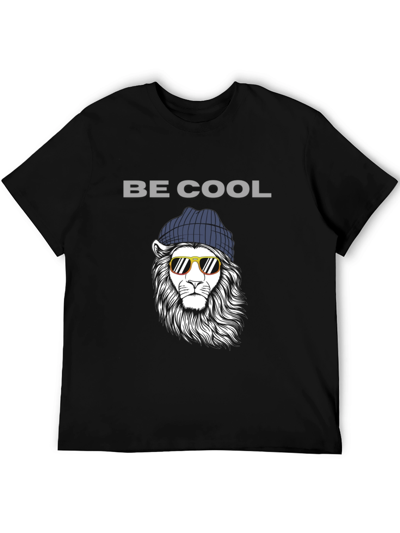 Black Be Cool Lion Graphic Tee view 5