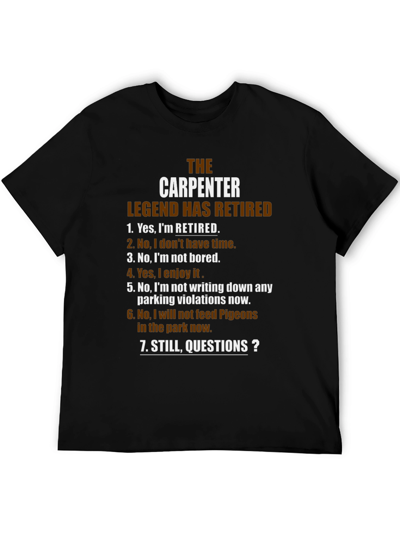 Black Carpenter Retired Legend T-Shirt view 5