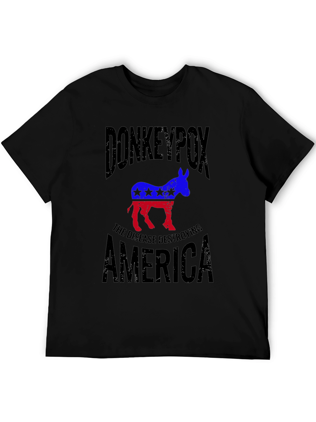 Black Donkeypox Graphic T-Shirt view 5