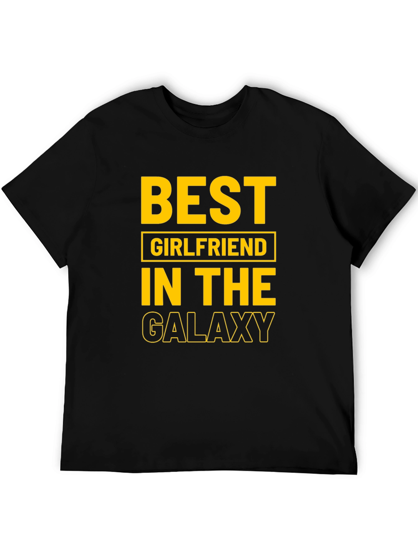 Black Best Girlfriend in the Galaxy Black T-Shirt view 5
