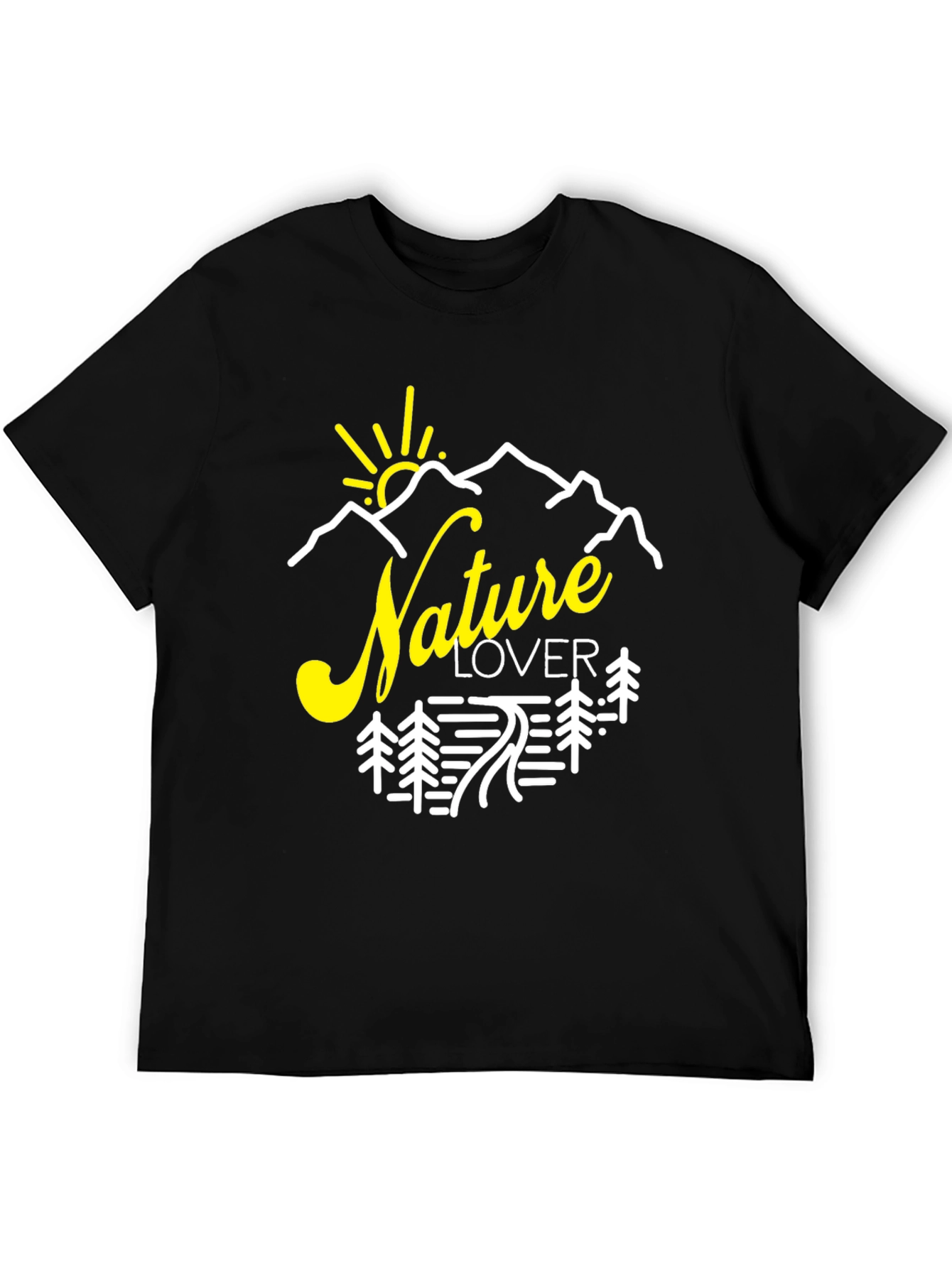 Black Nature Lover Graphic Tee | Outdoor Adventure Shirt view 5