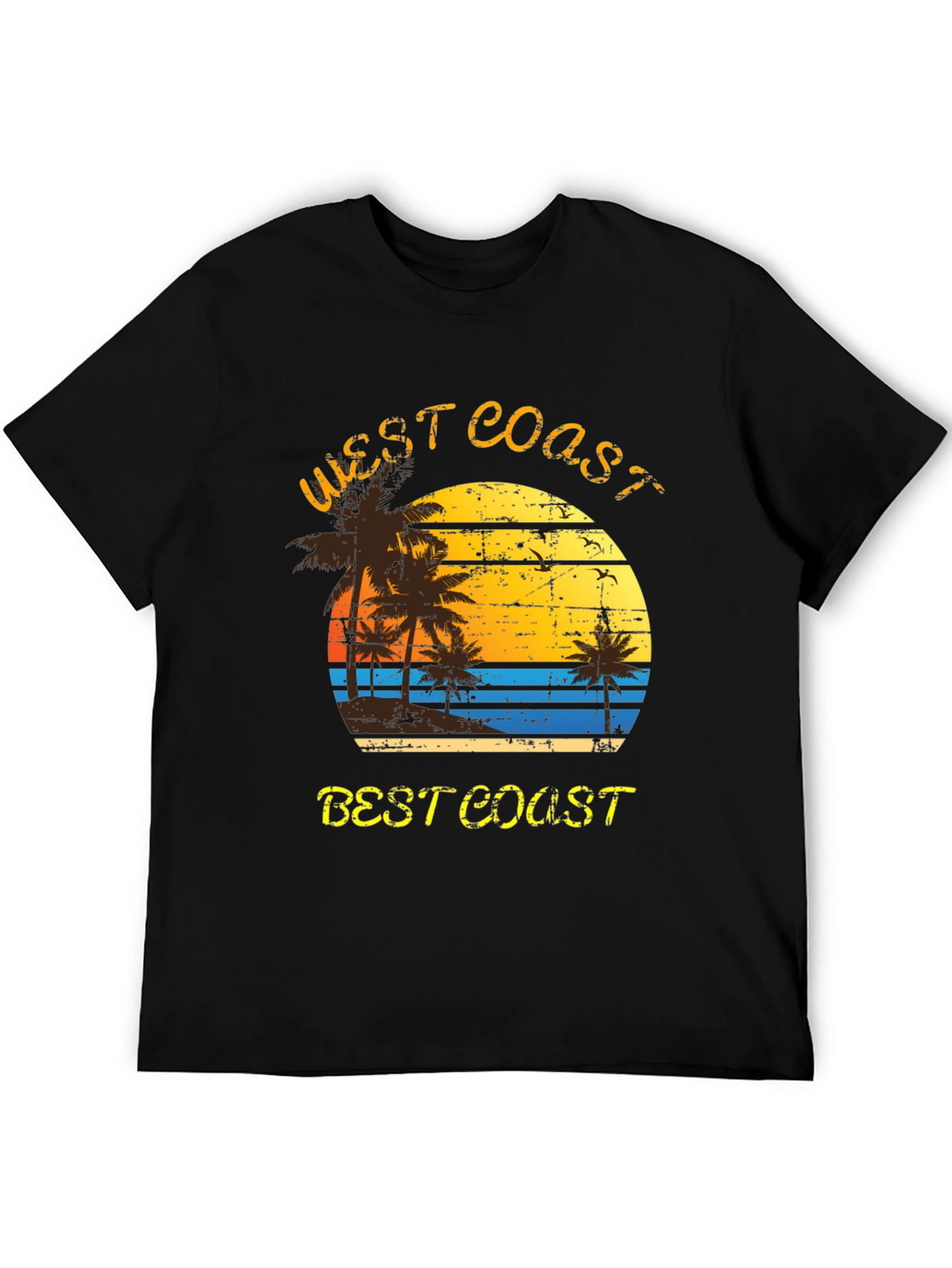 Black West Coast Best Coast Graphic Tee view 5