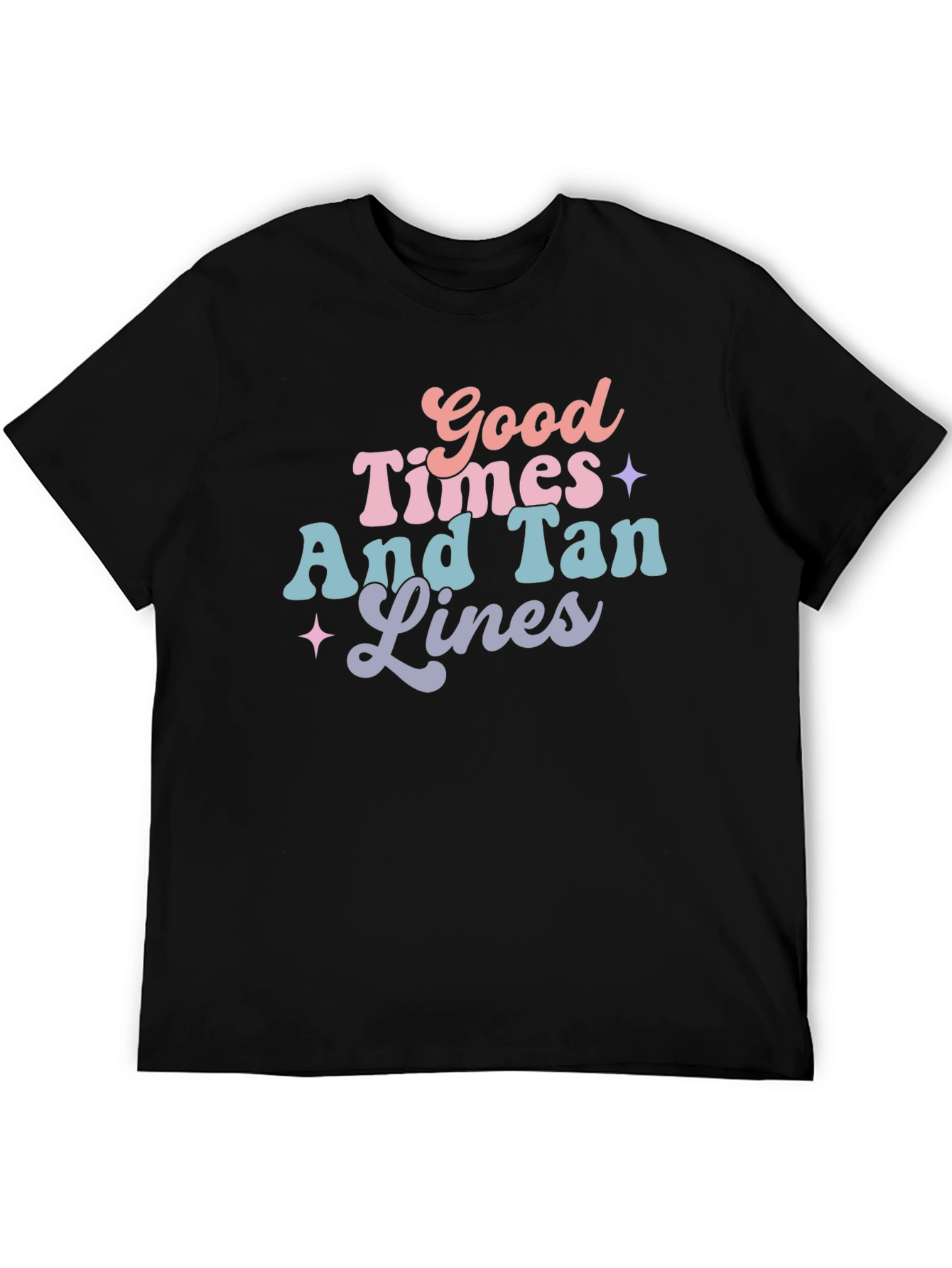 Black Good Times & Tan Lines Graphic Tee - Black view 5